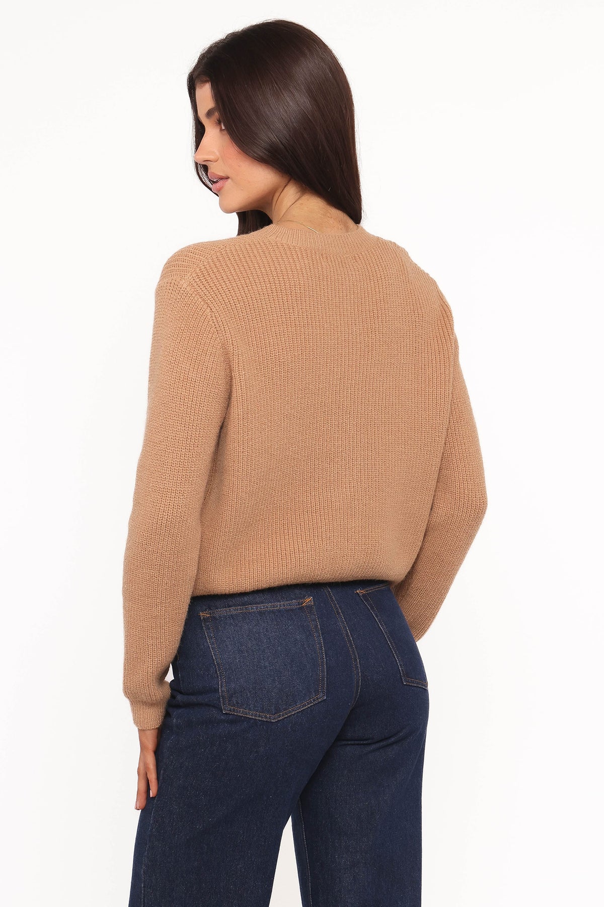 Jones Rosette Cardigan in Mocha – view 4 of 6