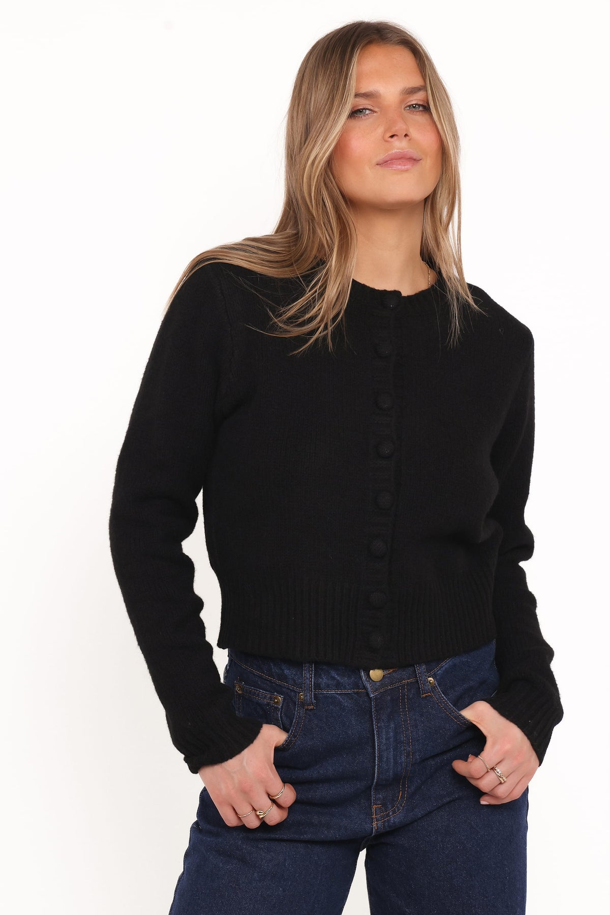 Kanie Knit Cardigan in Black – view 1 of 6