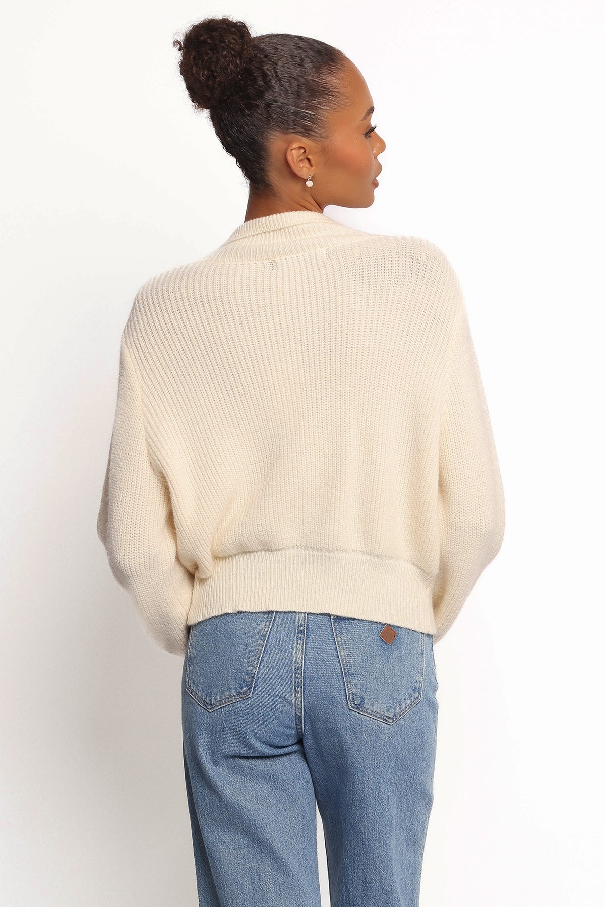 Kourtney Zip Cardigan in Cream – view 5 of 9