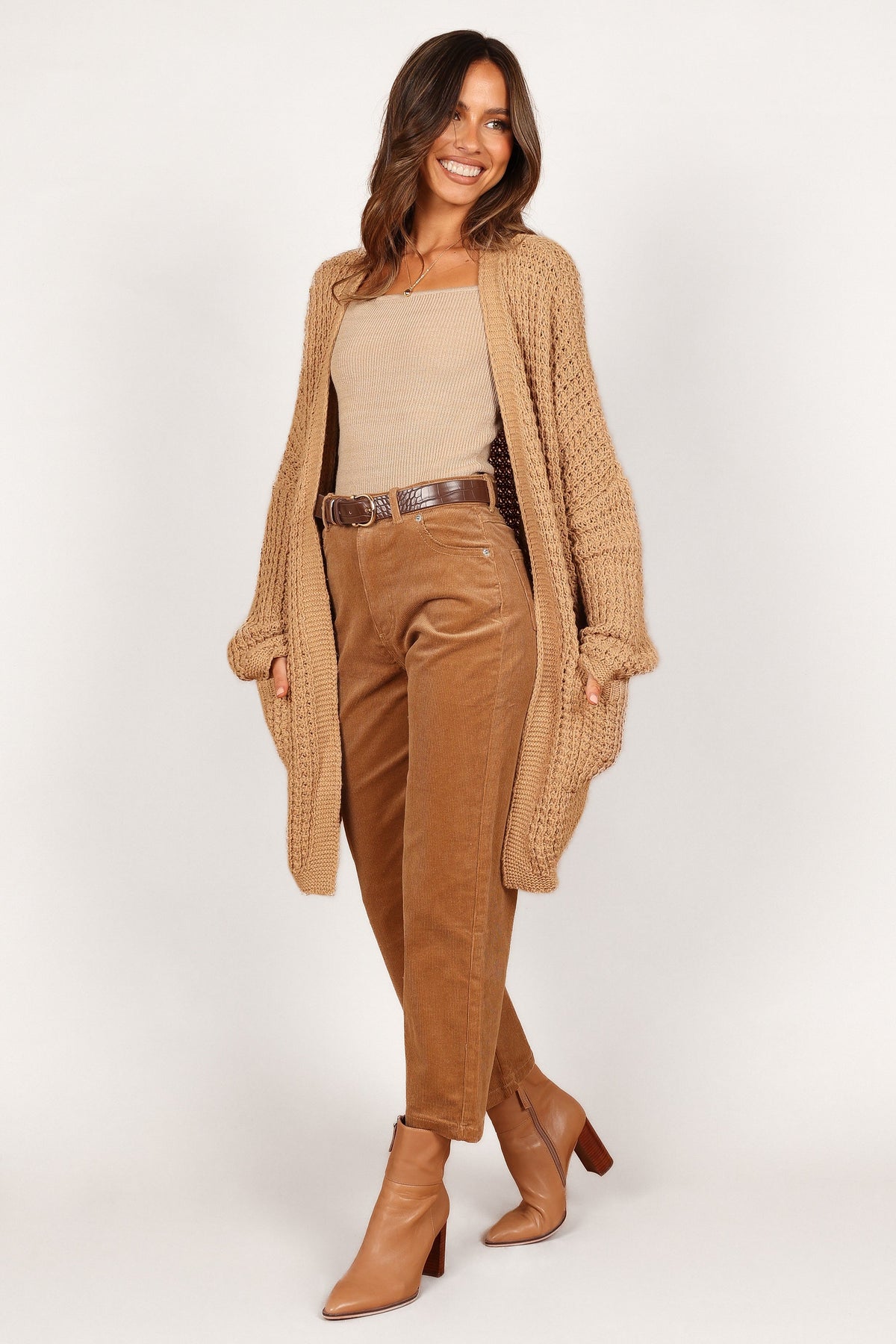 Leyonie Cardigan in Tan – view 5 of 12