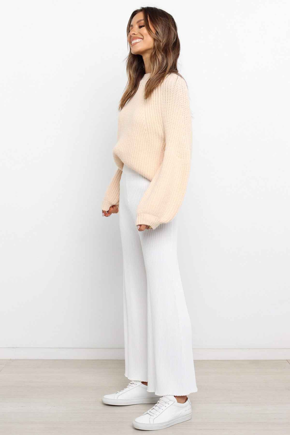 London Knit Sweater in Beige – view 6 of 11