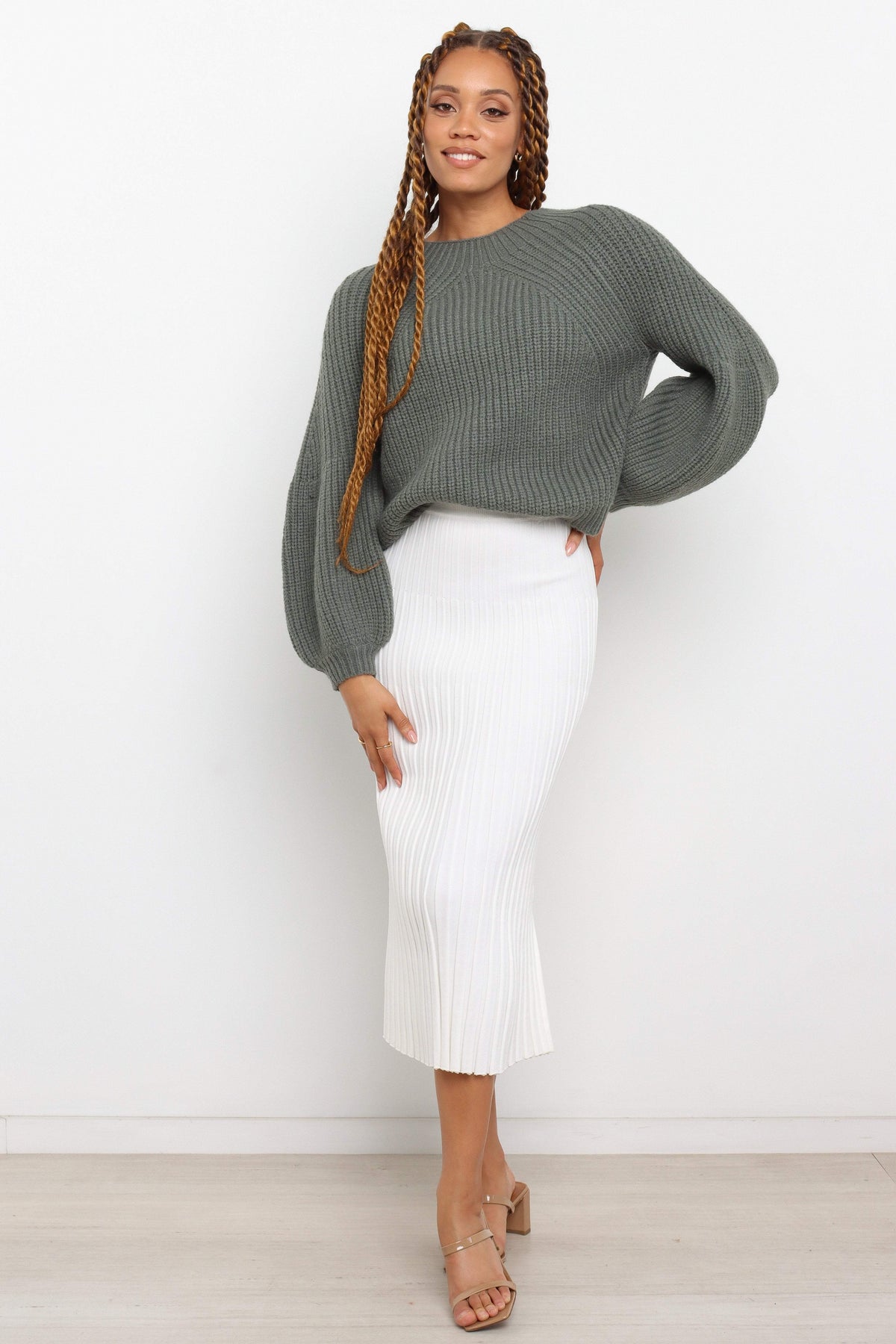 London Knit Sweater in Emerald – view 6 of 6