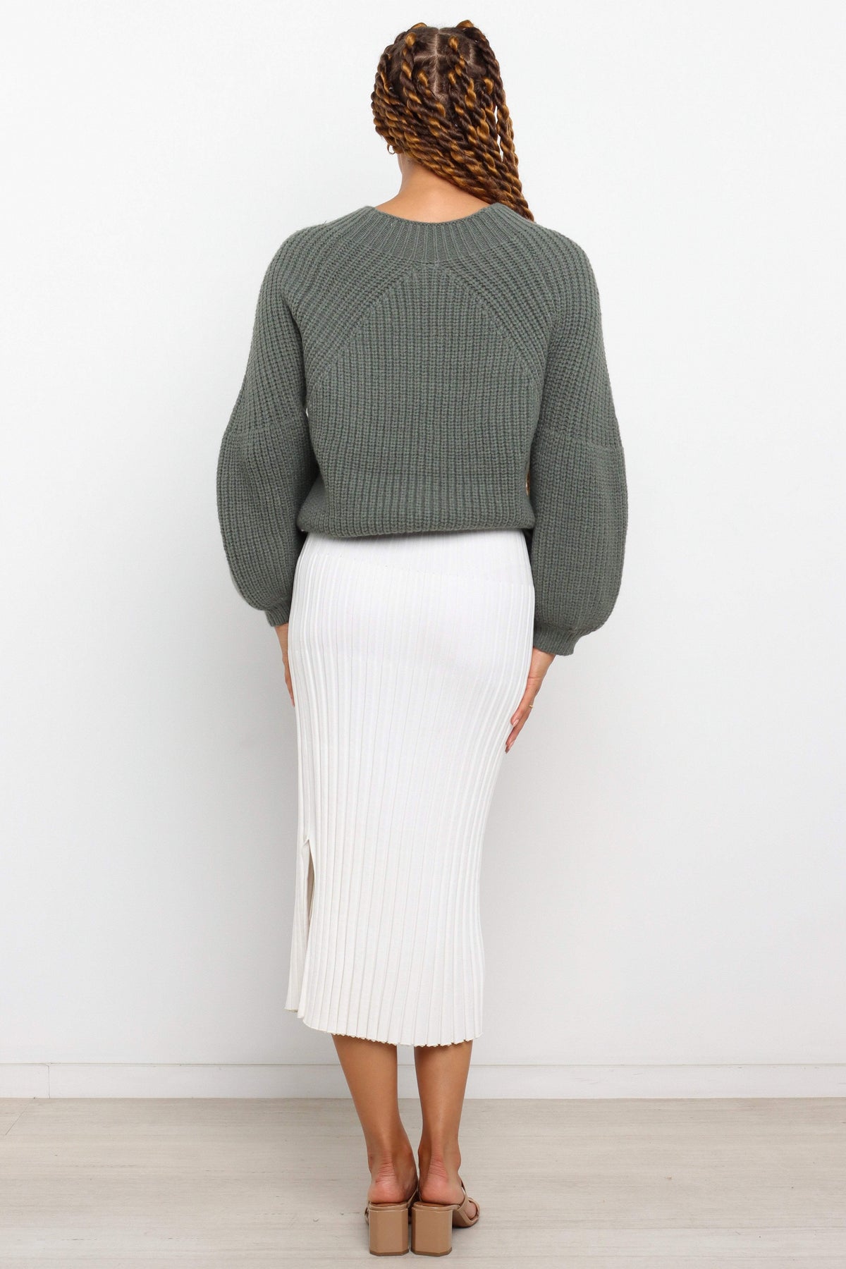 London Knit Sweater in Emerald – view 2 of 6