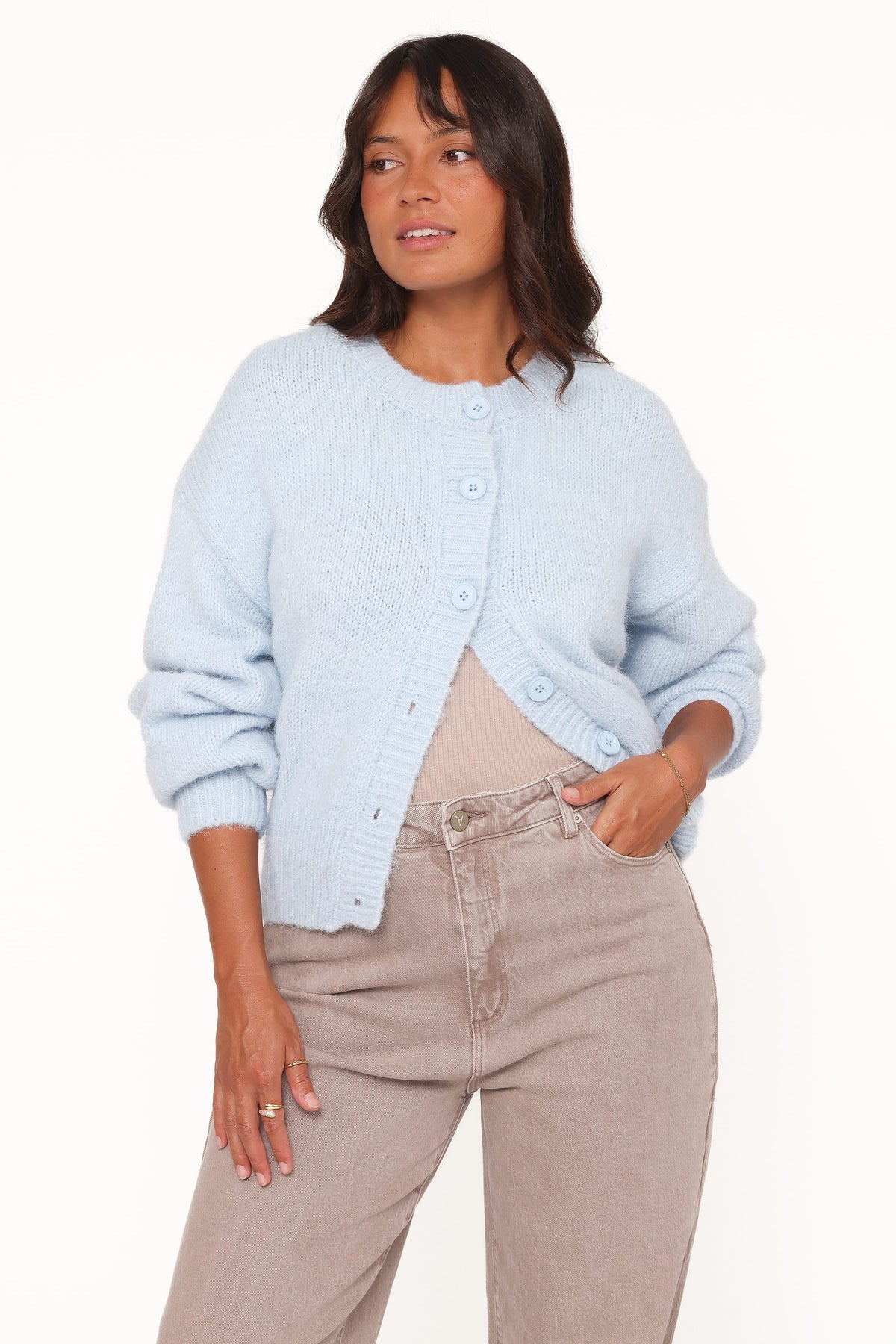 Lucah Cardigan in Baby Blue – view 2 of 9