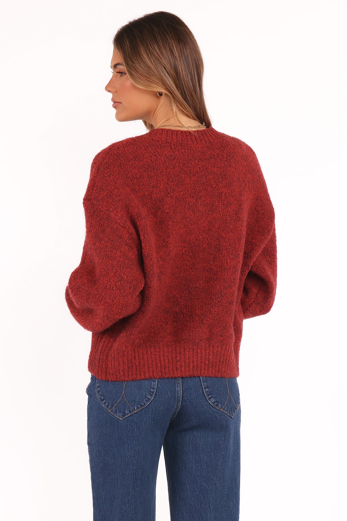 Lucah Cardigan in Dark Red – view 4 of 6