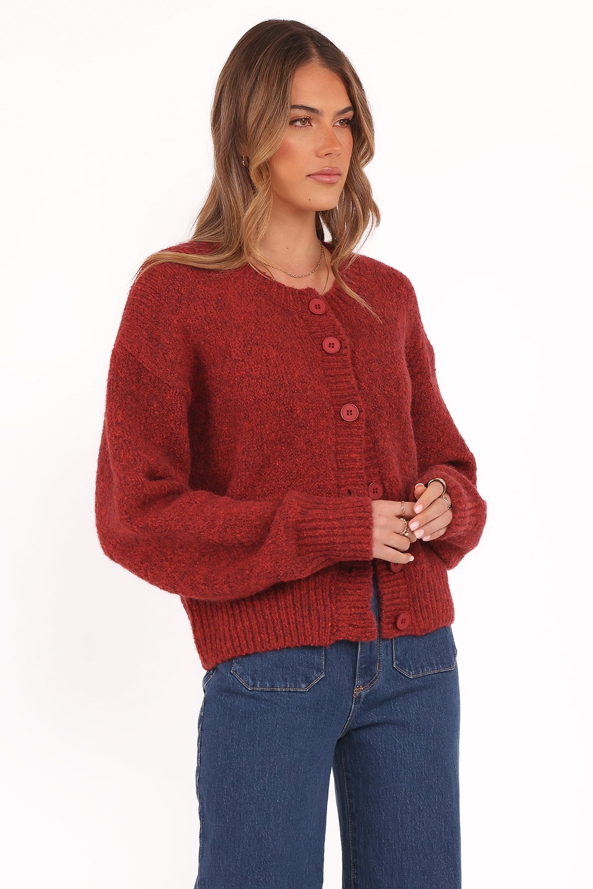 Lucah Cardigan in Dark Red – view 3 of 6
