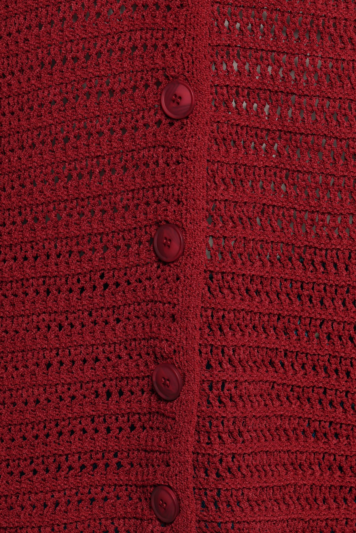 Lyra Large Collar Cardigan in Burgundy – view 7 of 7