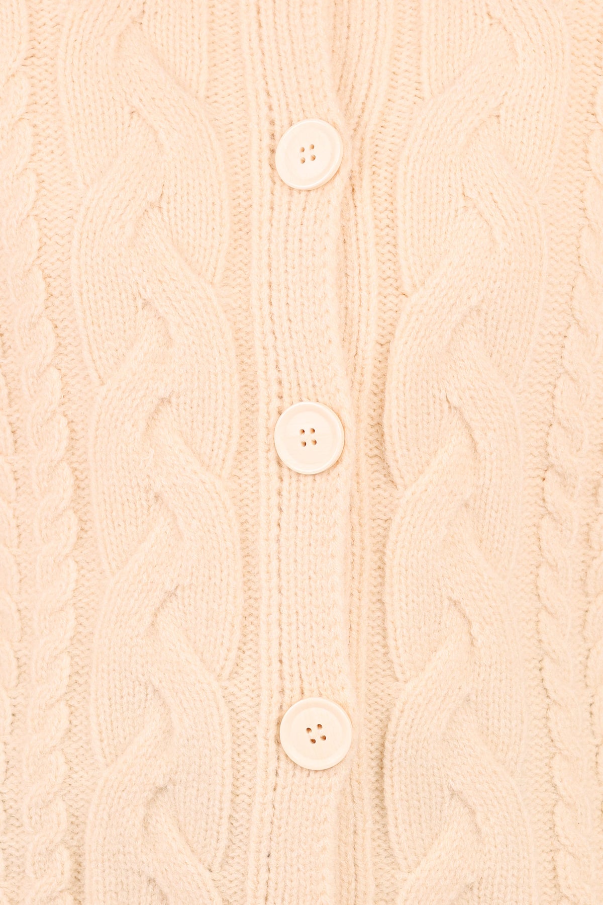 Nika Cable Knit Cardigan in Taupe – view 7 of 8