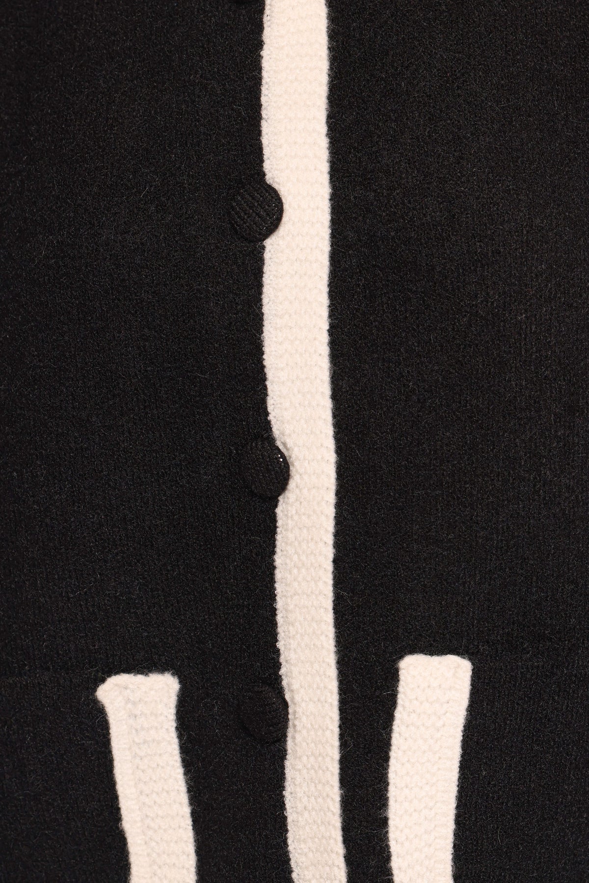 Orabelle Contrast Hem Cardigan in Black – view 6 of 6