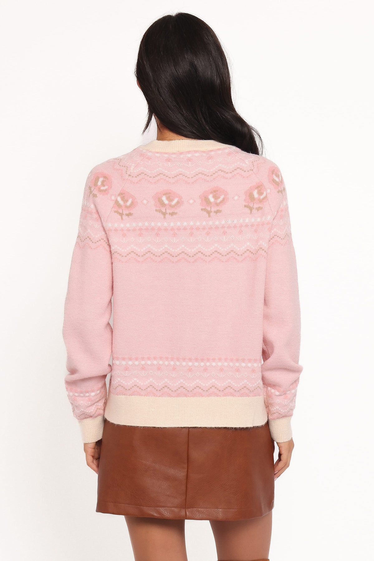 Poppi Fairisle Cardigan in Pink – view 4 of 6