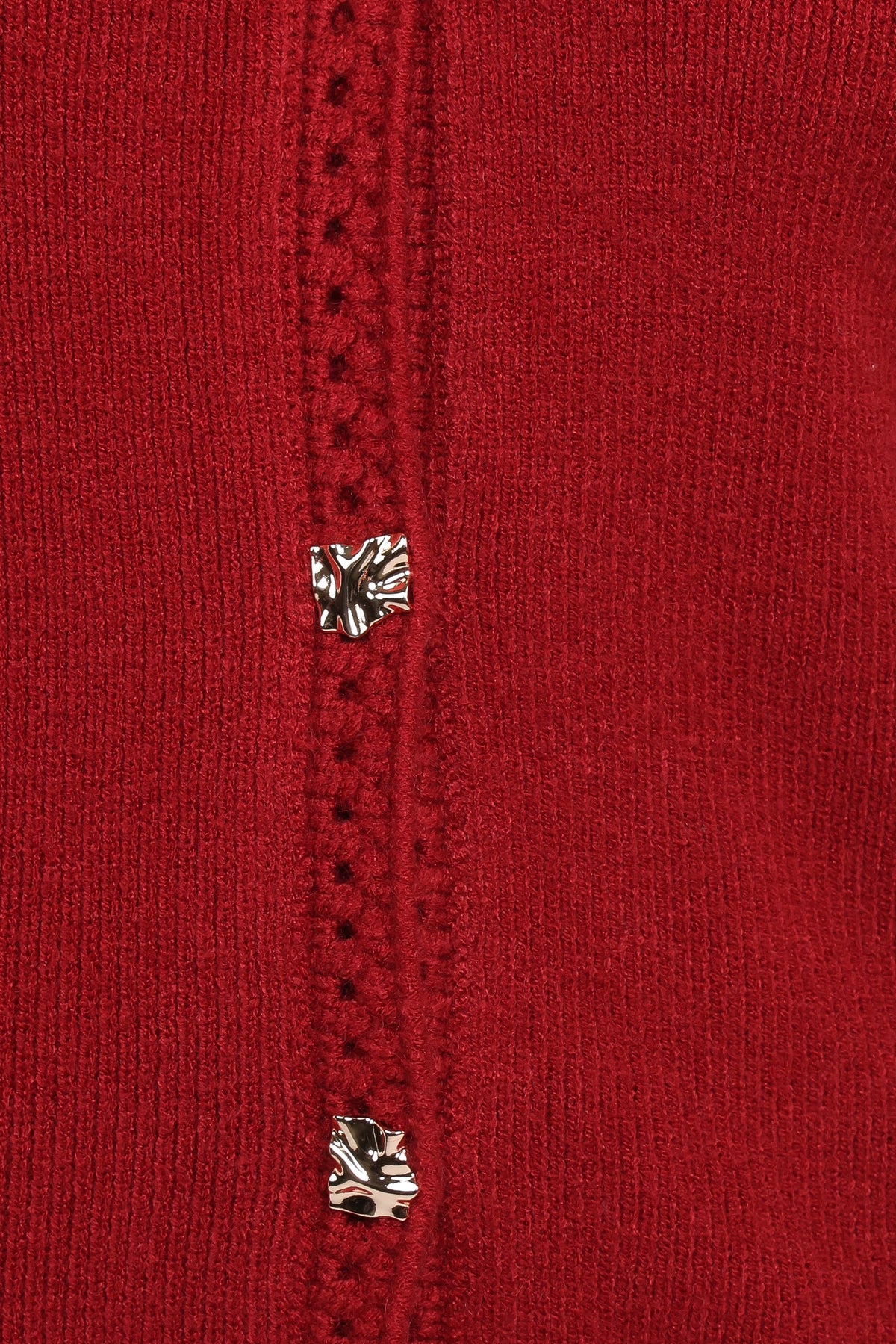 Quay Button Front Cardigan in Red – view 7 of 7