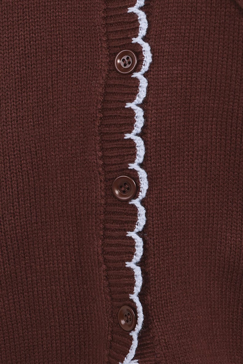 Ruby Knit Cardigan in Brown – view 7 of 7