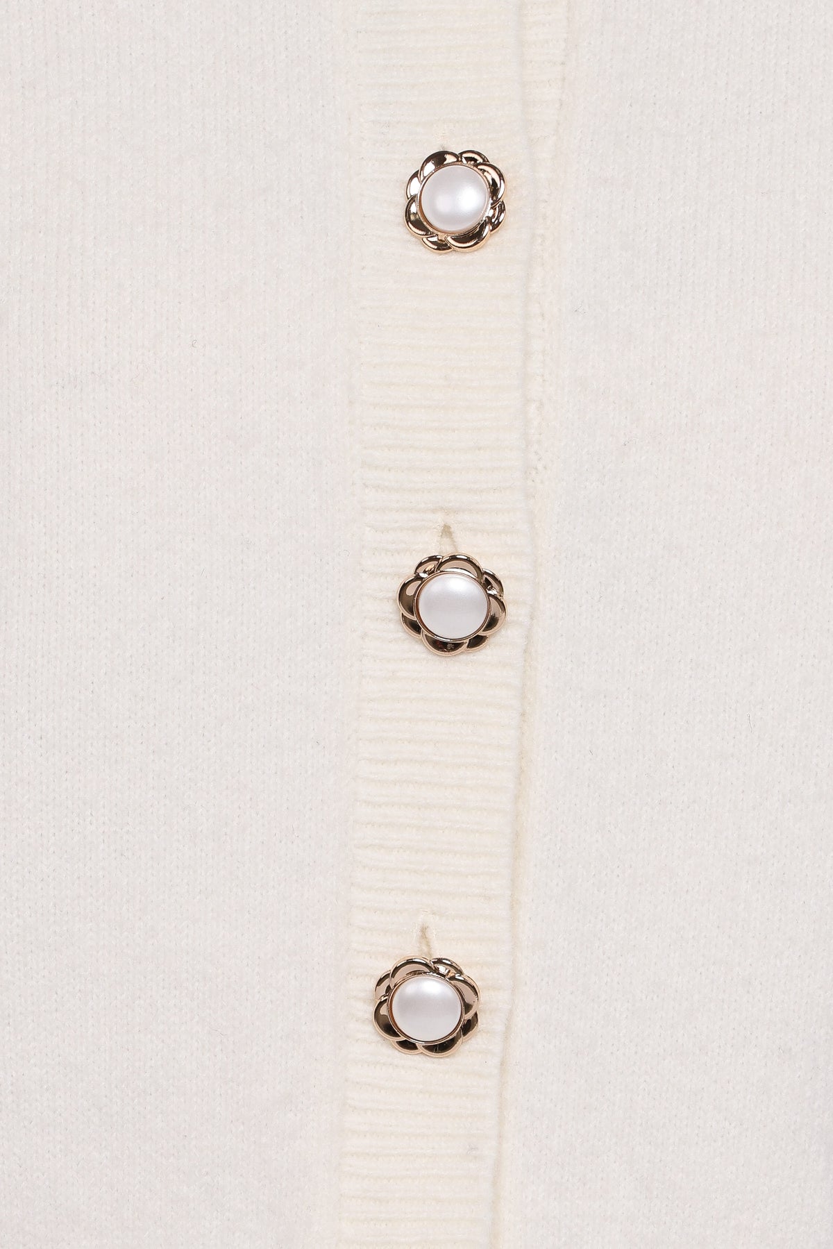 Thelma Trumpet Sleeve Cardigan in Cream – view 6 of 6
