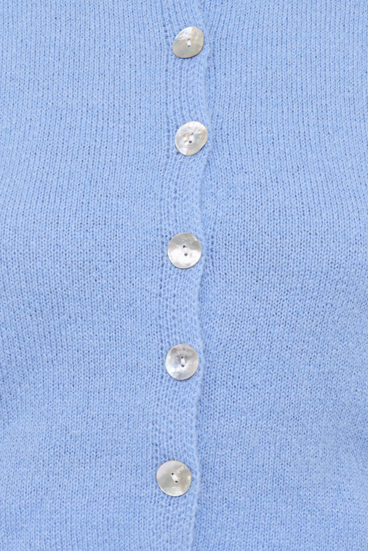 Zena Puff Sleeve Cardigan in Cornflower Blue – view 7 of 8