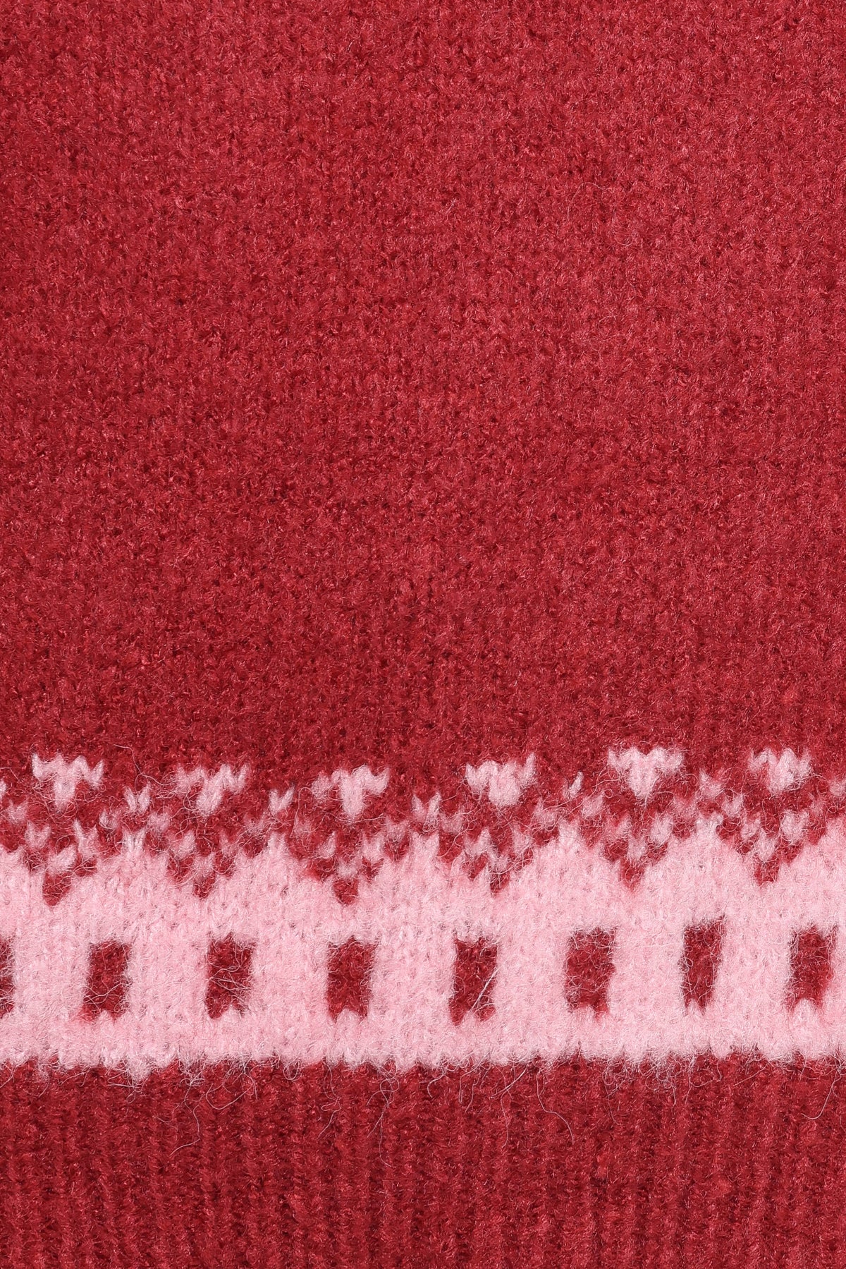 Zinnia Fairisle Knit Sweater in Red – view 7 of 7