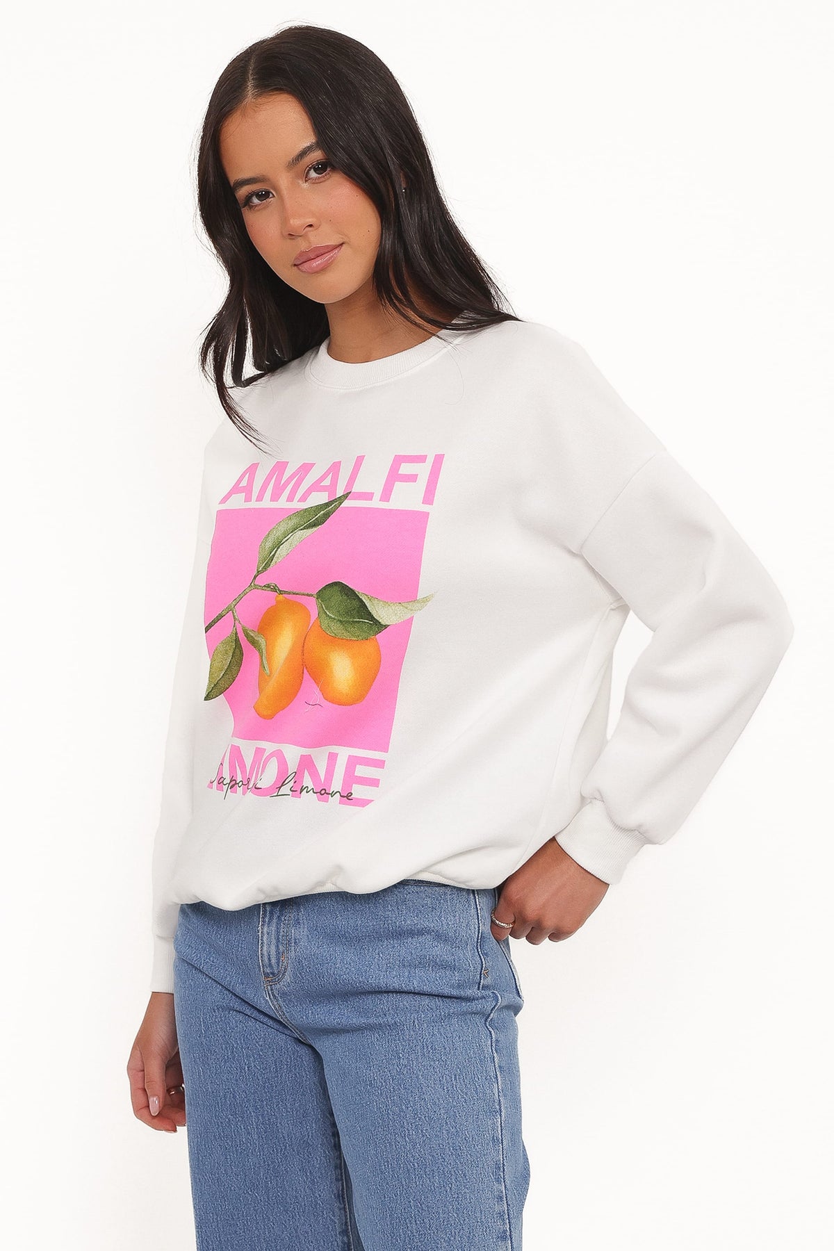 Amalfi Graphic Sweatshirt in White – view 4 of 7