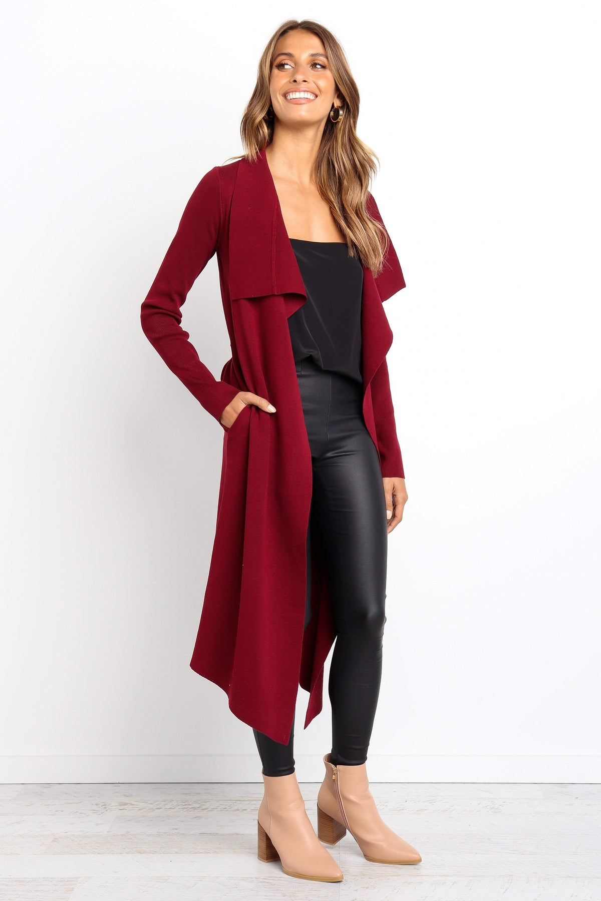 Audrina Cardigan in Berry – view 11 of 12