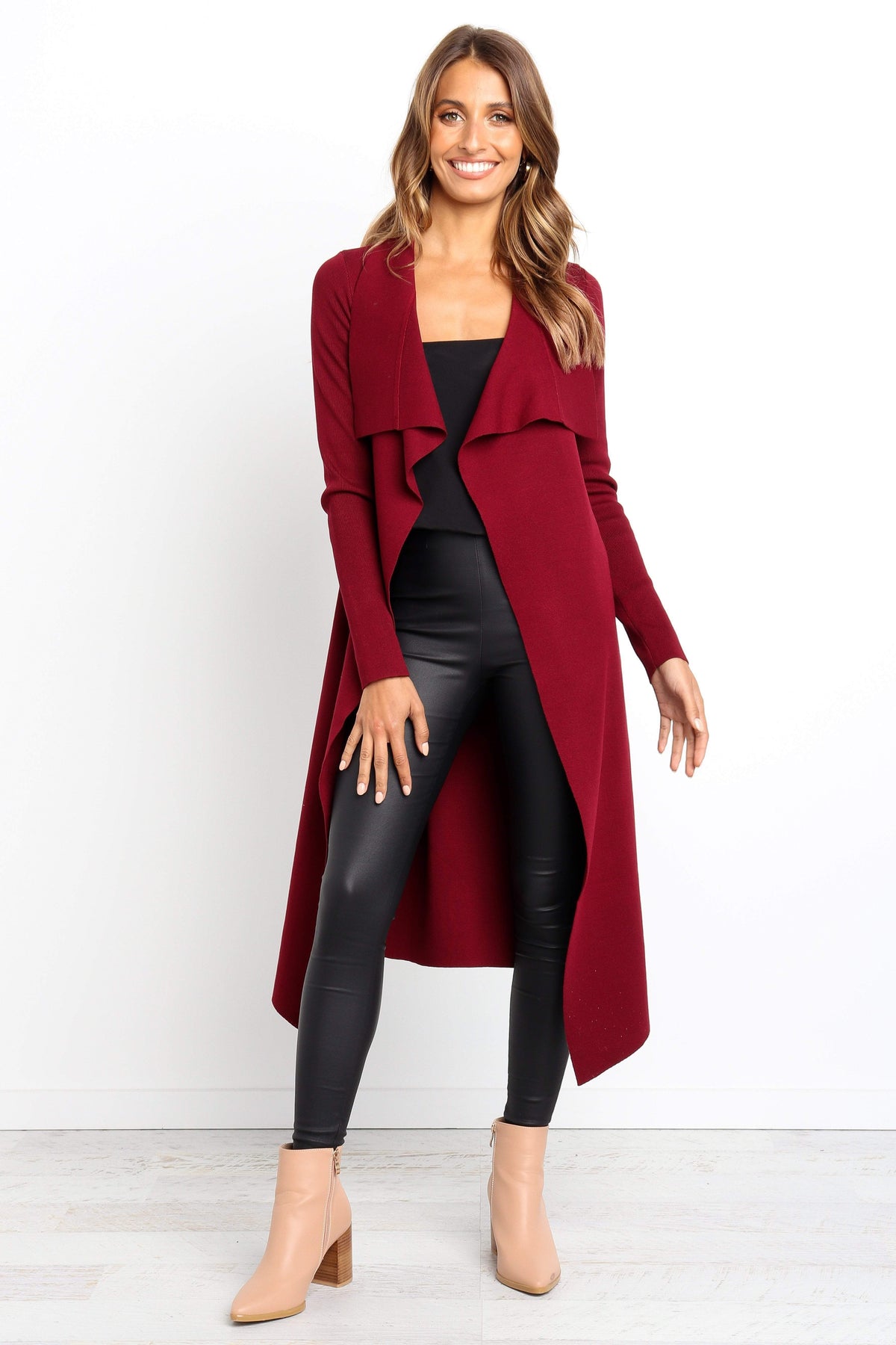 Audrina Cardigan in Berry – view 7 of 12