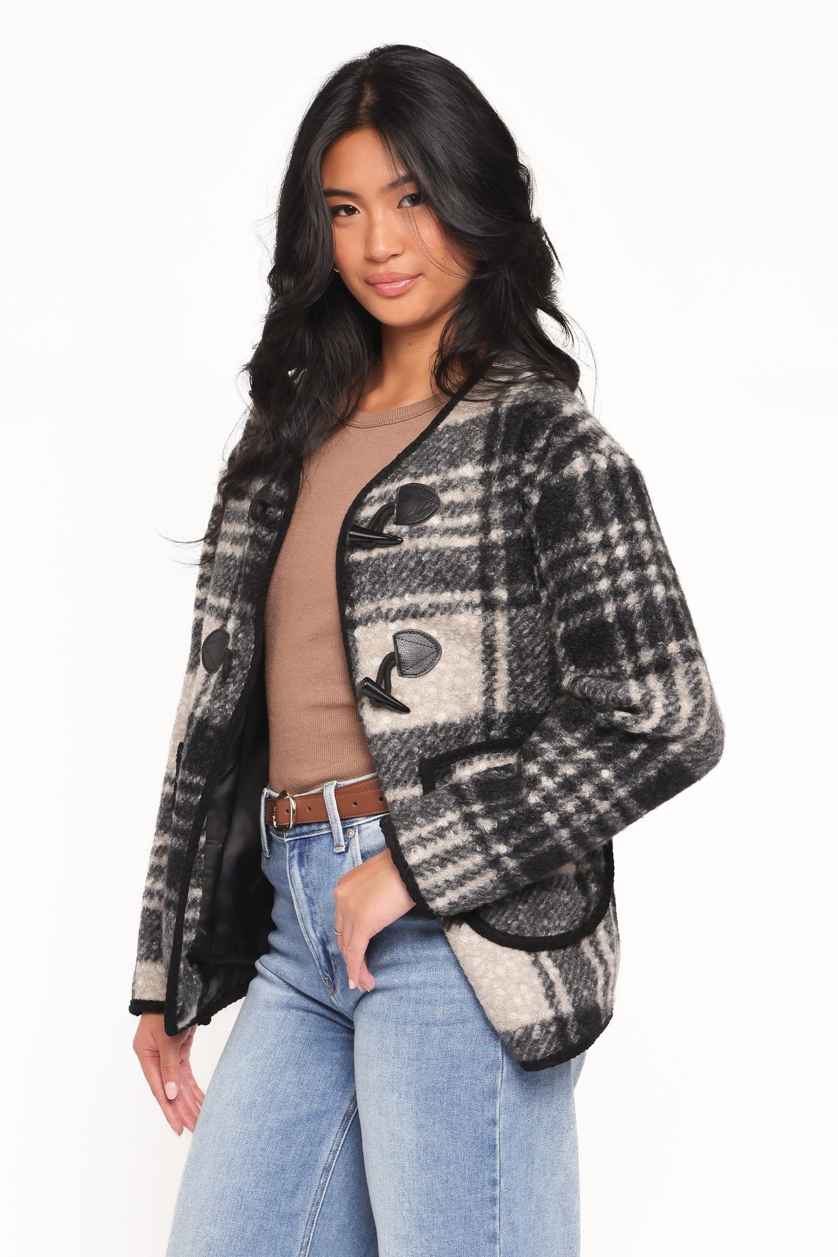 Austin Plaid Jacket in Black – view 3 of 6