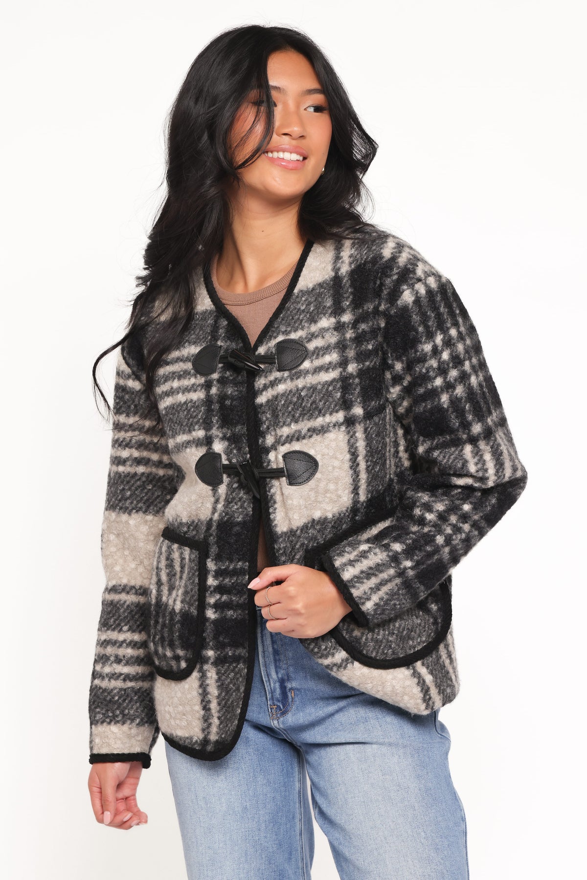 Austin Plaid Jacket in Black – view 1 of 6