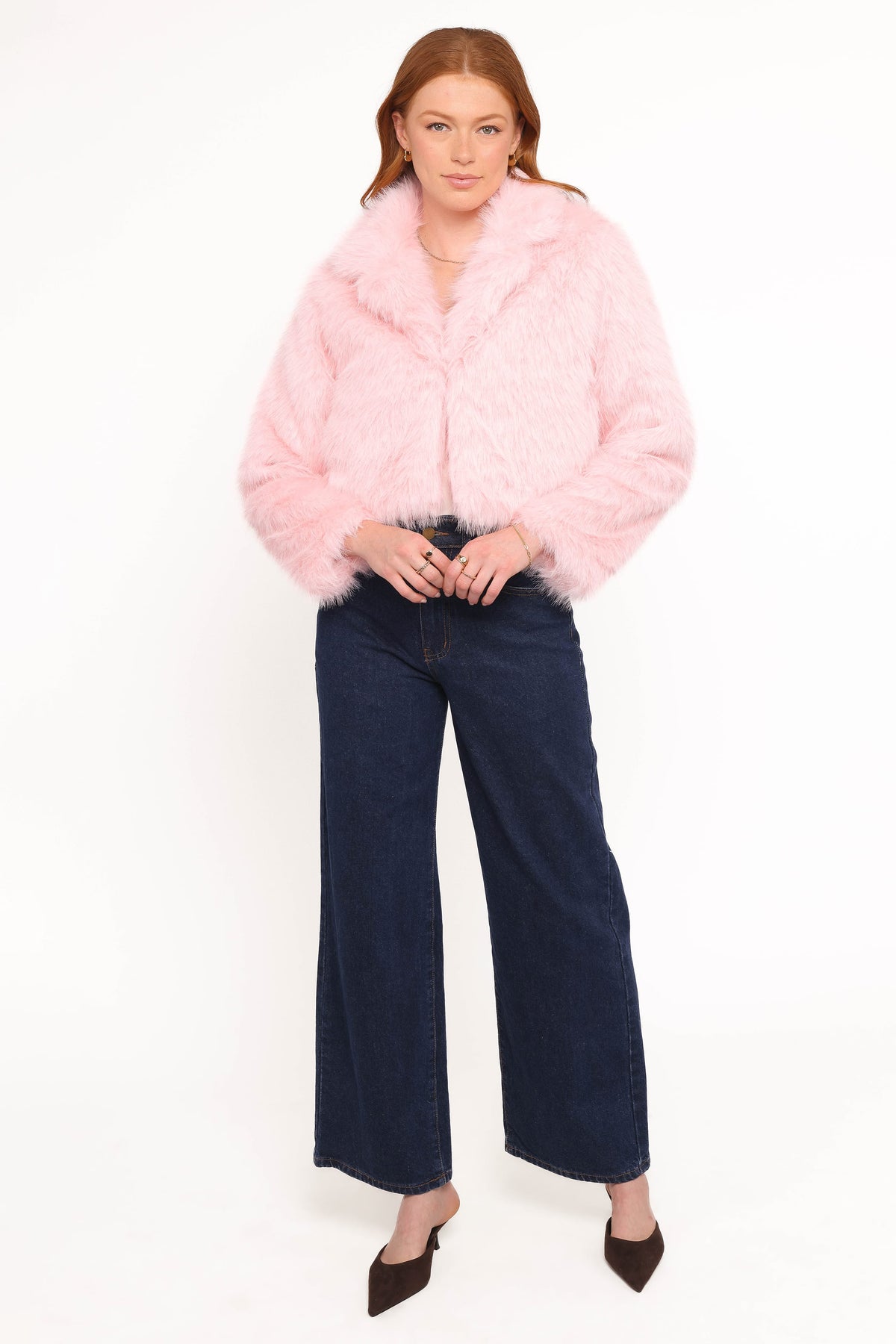 Bobbi Faux Fur Jacket in Pink – view 5 of 8