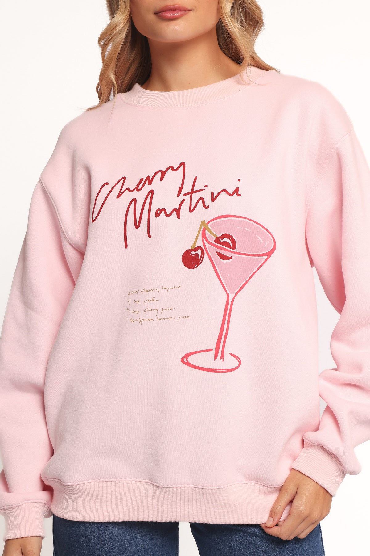 Cherry Martini Graphic Sweatshirt in Pink – view 3 of 7
