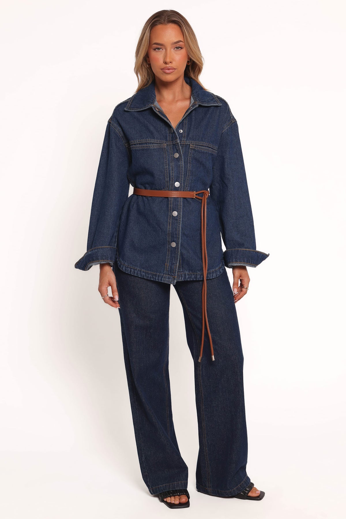 Dede Denim Shacket in Denim – view 2 of 7