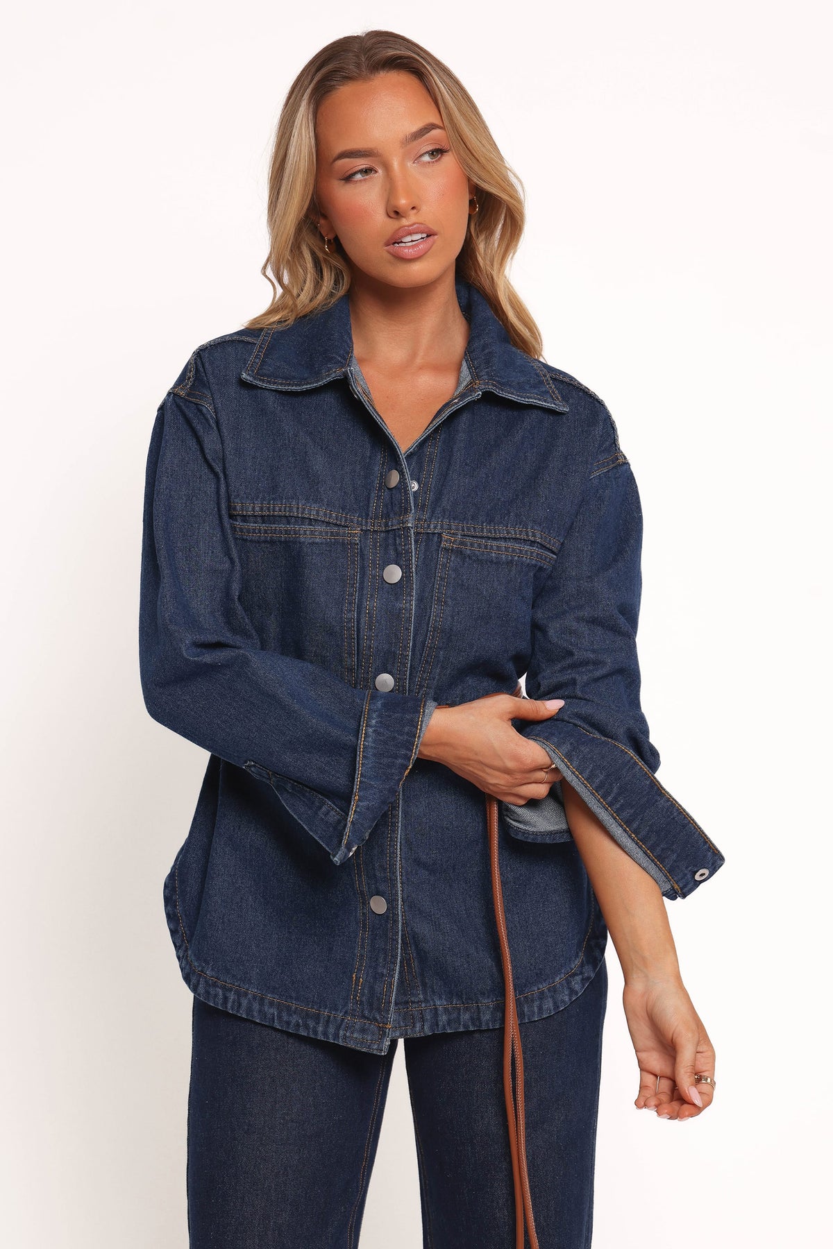 Dede Denim Shacket in Denim – view 1 of 7