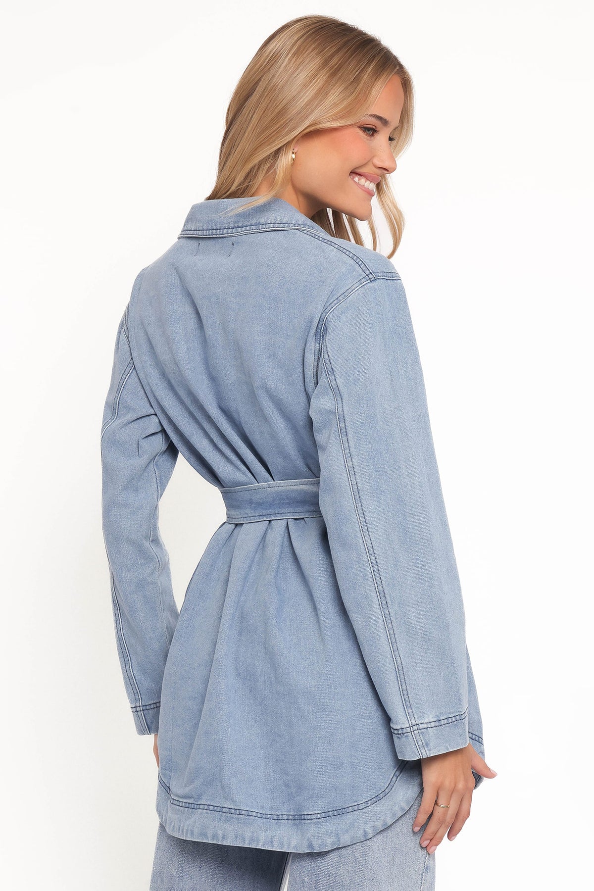 Donovan Denim Tie Jacket in Light Denim – view 4 of 6
