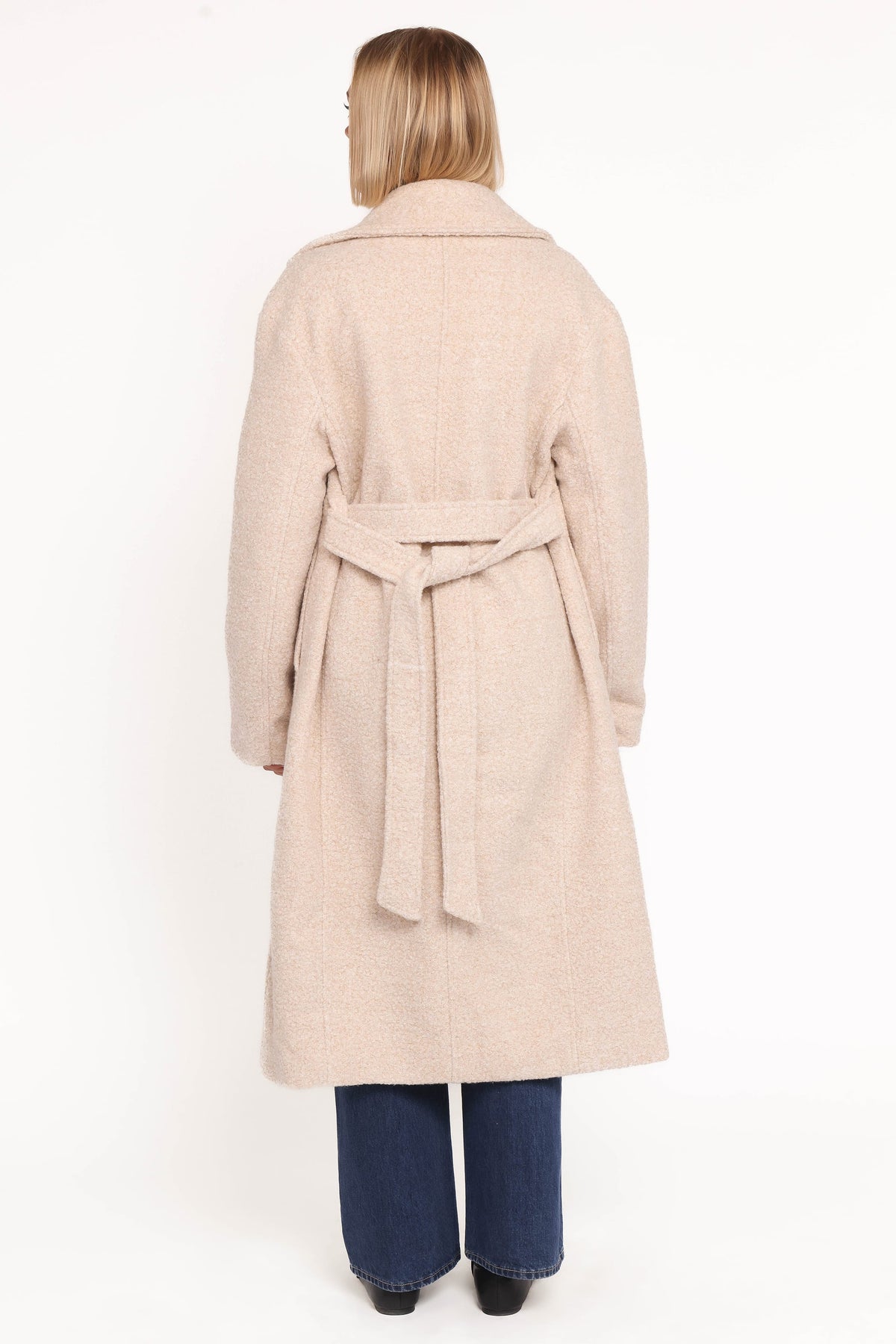 Goodie Shearling Coat in Cream – view 3 of 7
