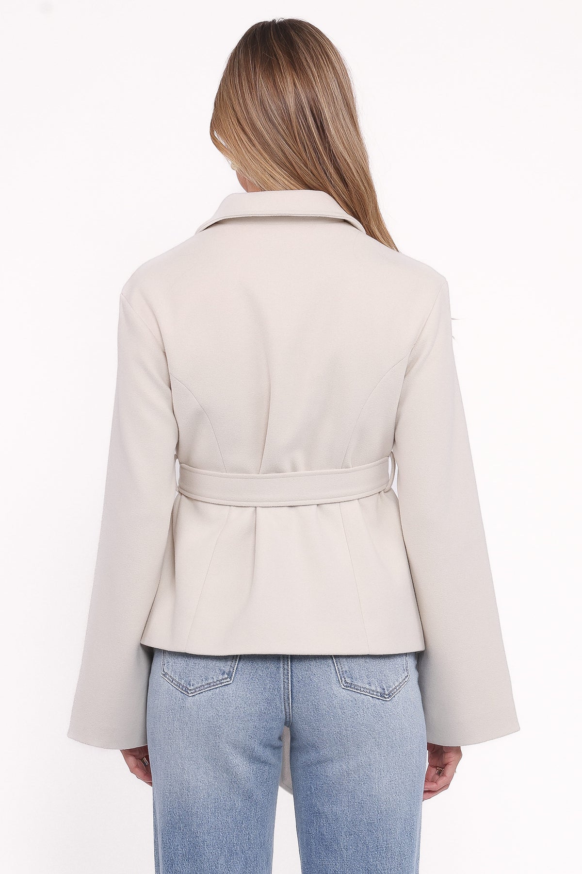 Halston Coat in Cream – view 4 of 7
