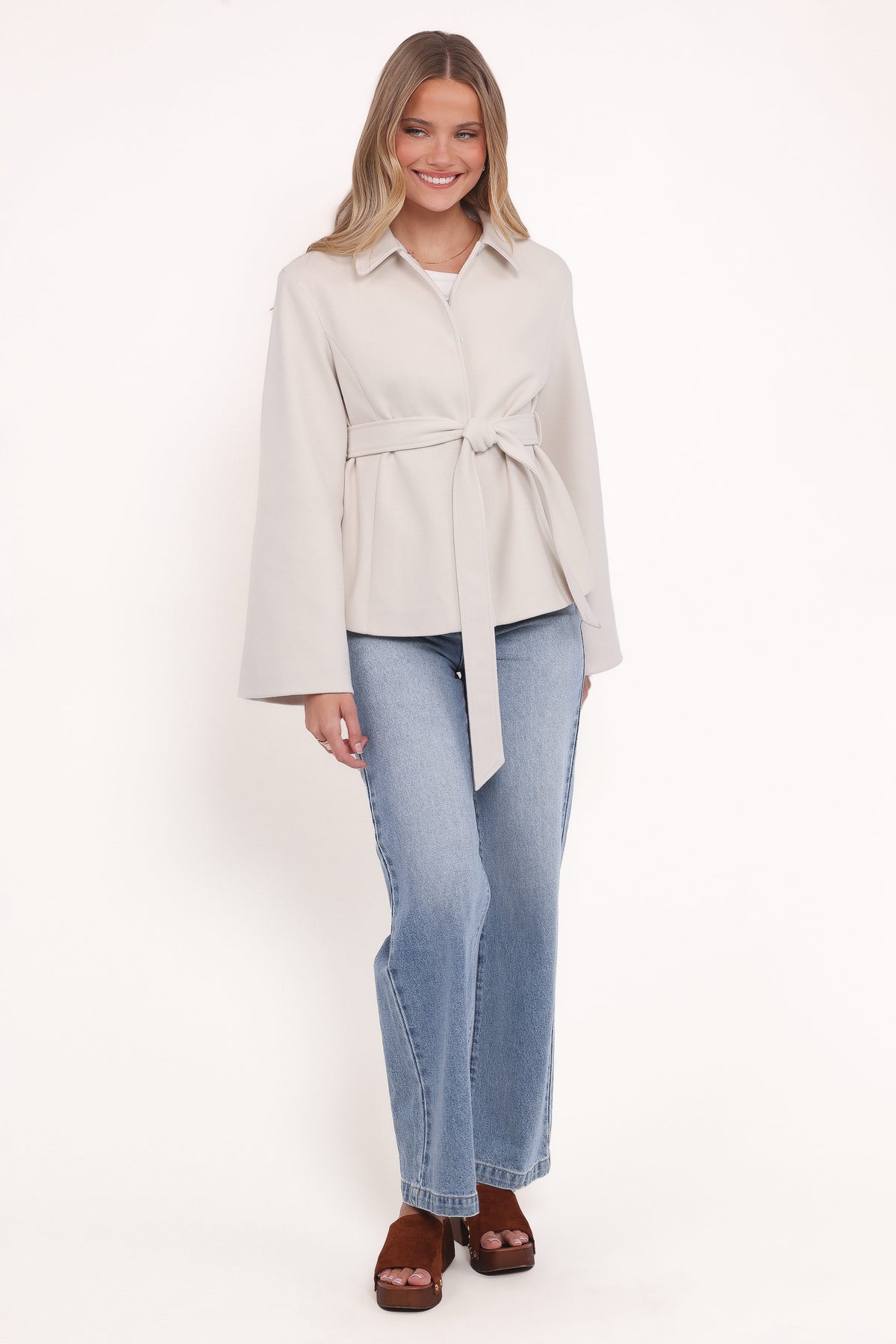 Halston Coat in Cream – view 6 of 7