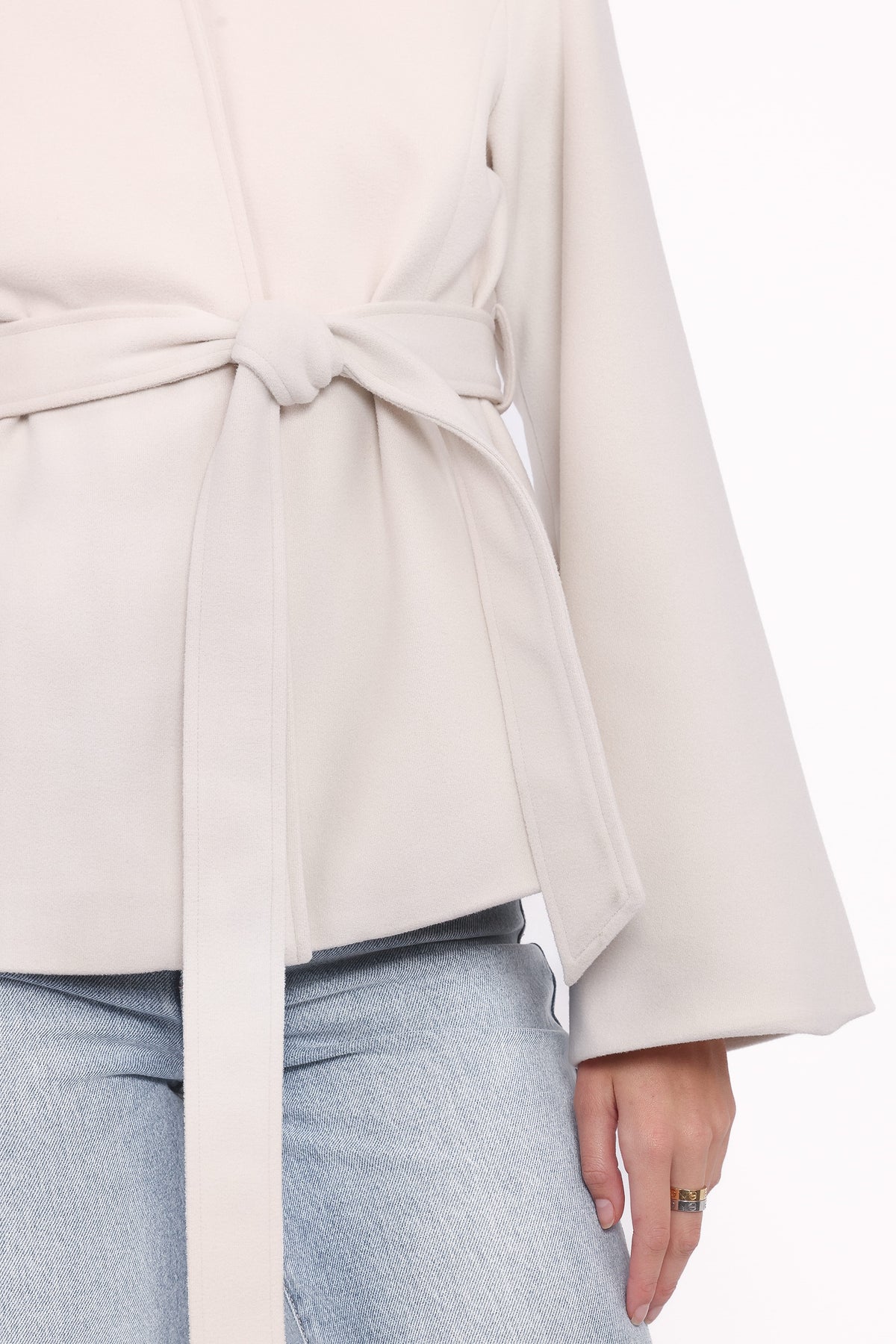Halston Coat in Cream – view 5 of 7