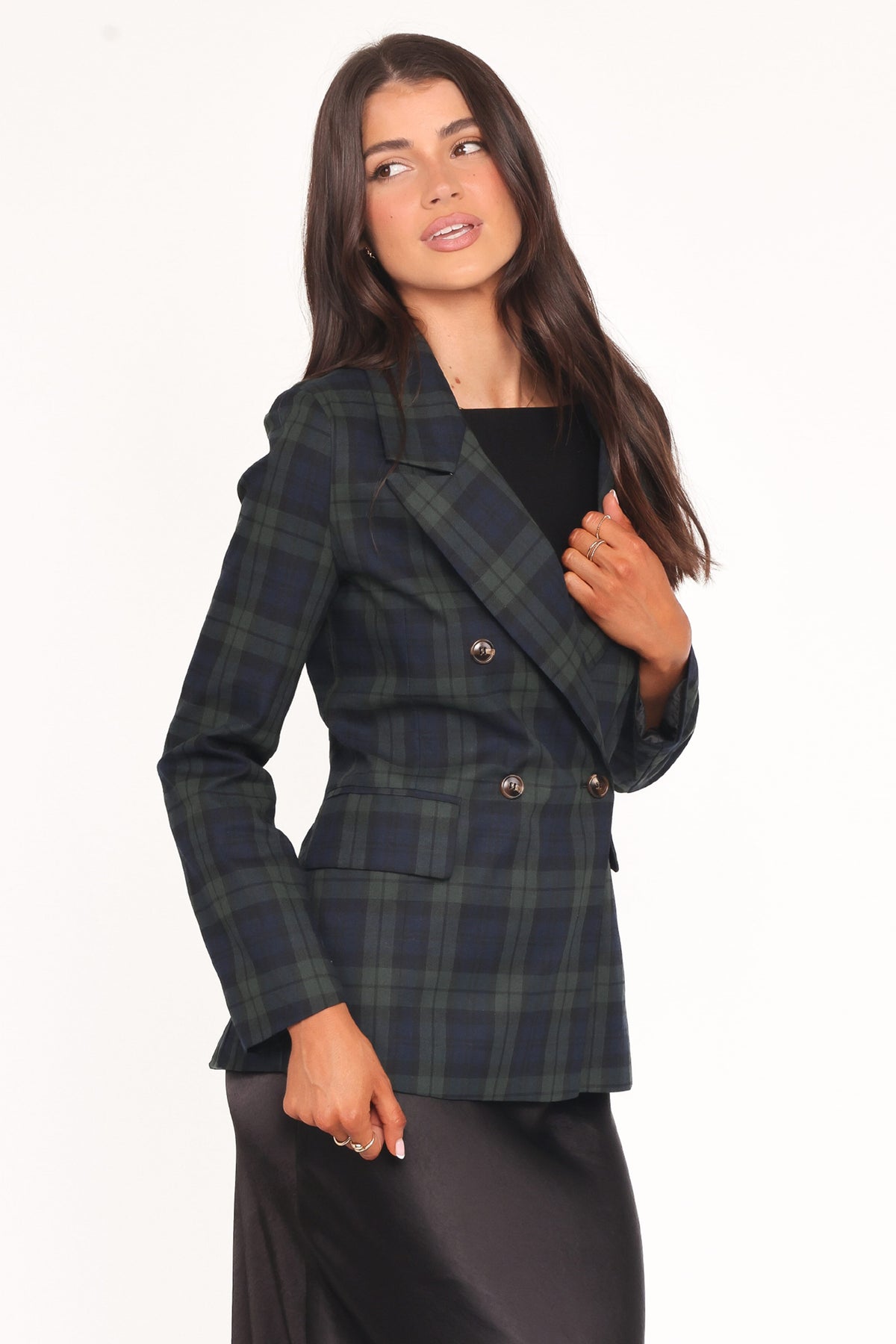 Juliette Blazer in Green Plaid – view 3 of 7