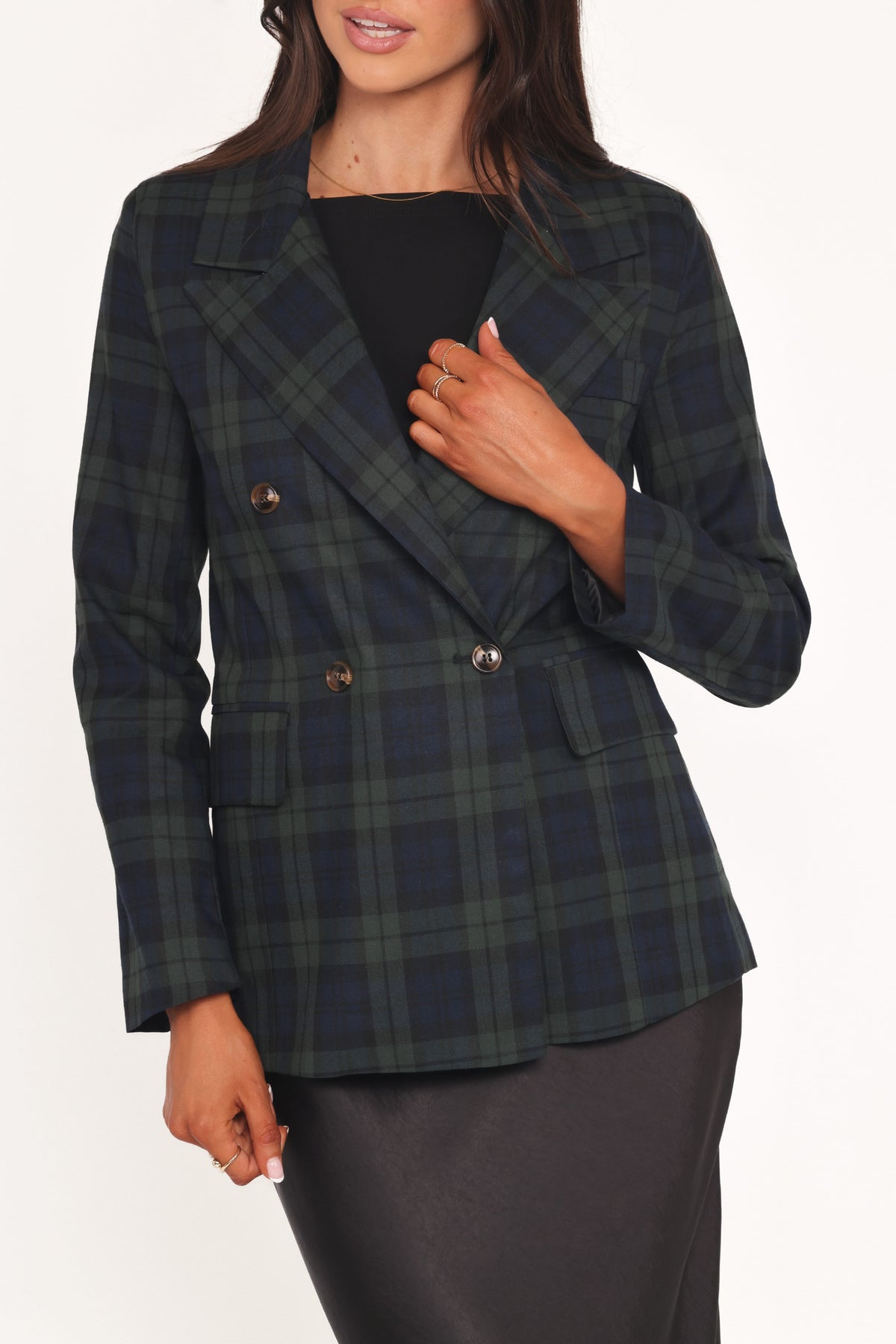 Juliette Blazer in Green Plaid – view 2 of 7