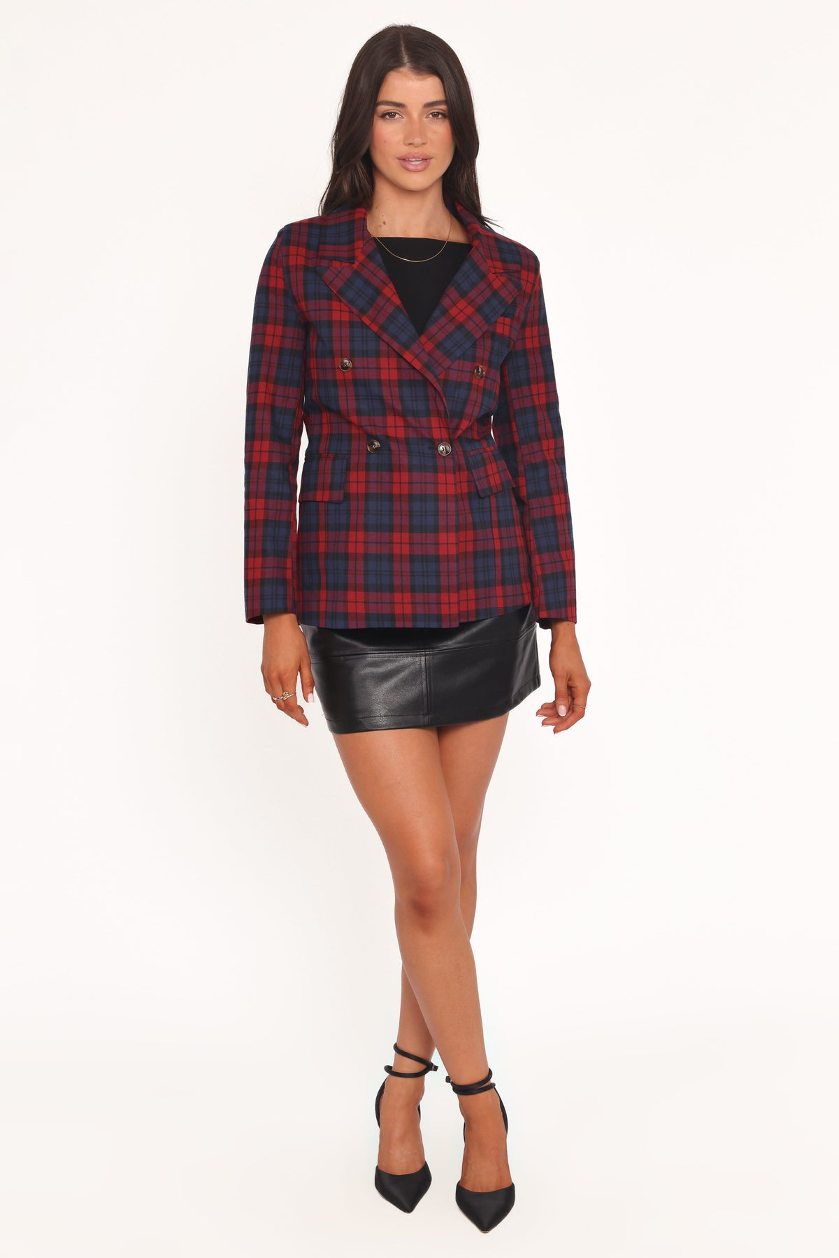 Juliette Blazer in Red Plaid – view 2 of 7