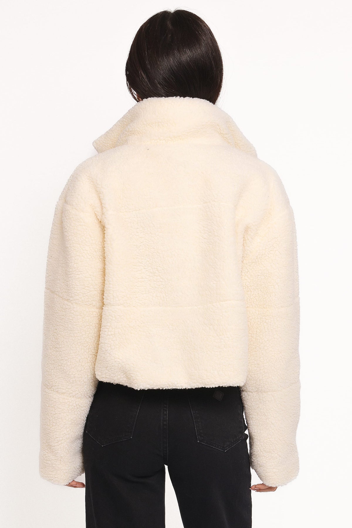 Katerina Fleece Puffer in White – view 4 of 7