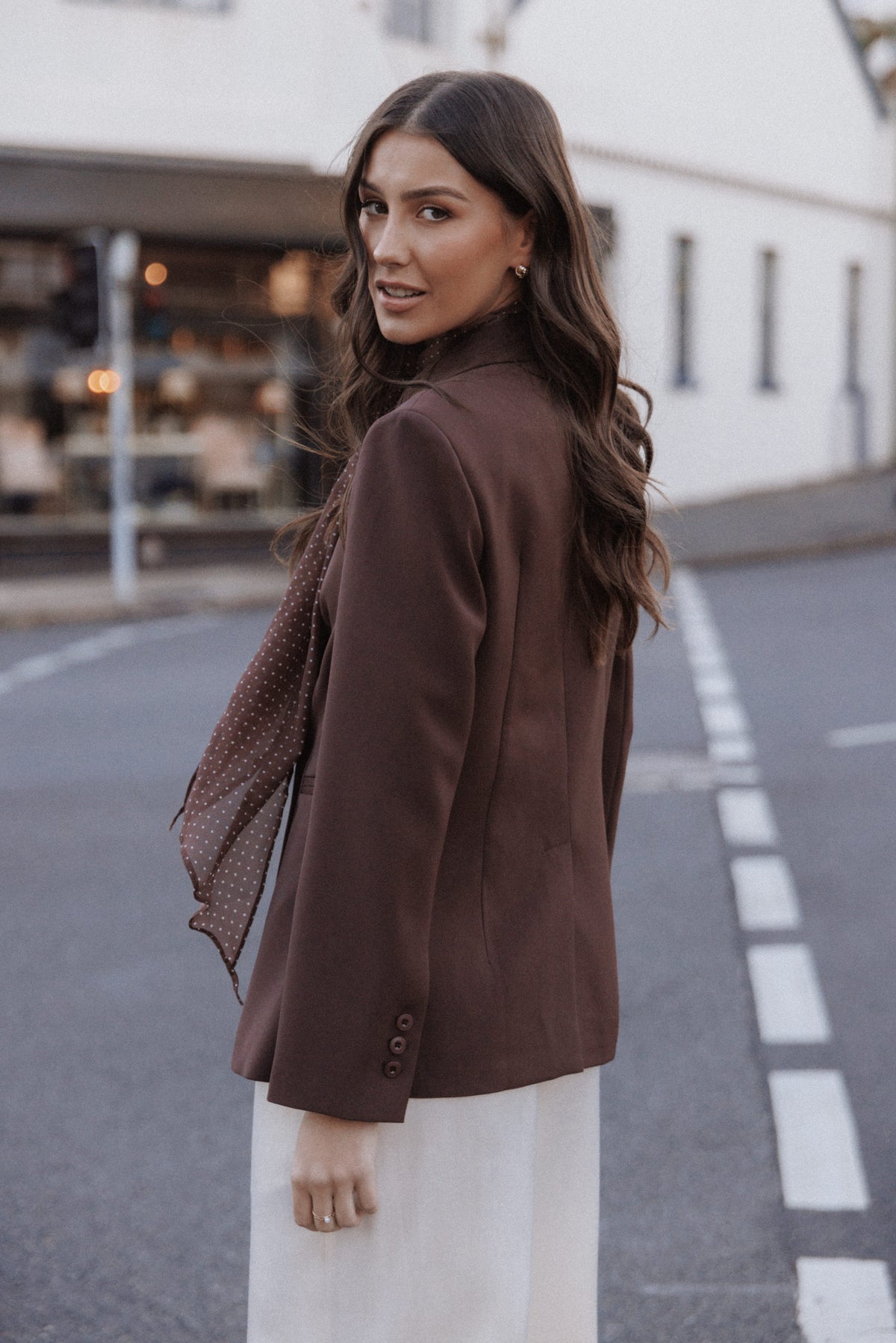 Leo Blazer in Chocolate Brown – view 8 of 8