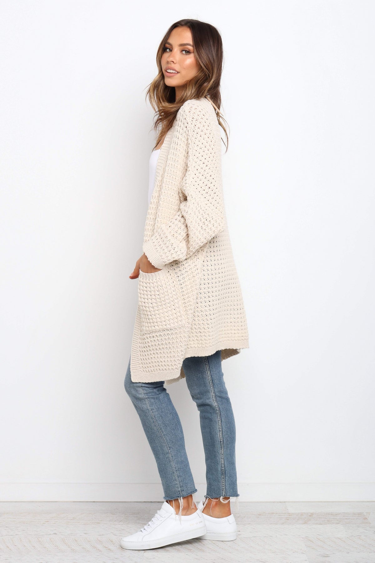 Leyonie Cardigan in Cream – view 8 of 10