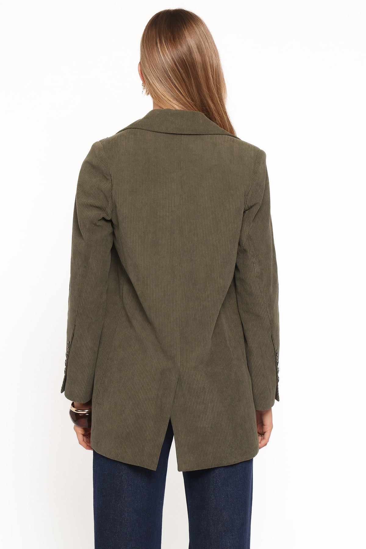 Madi Corduroy Blazer in Olive – view 4 of 7