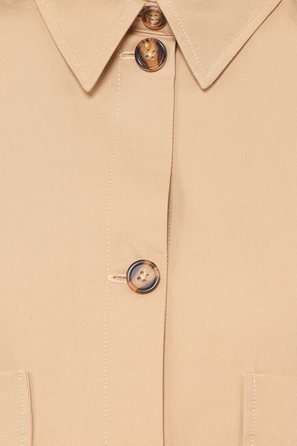 Mattie Cropped Trucker Jacket in Taupe – view 8 of 9