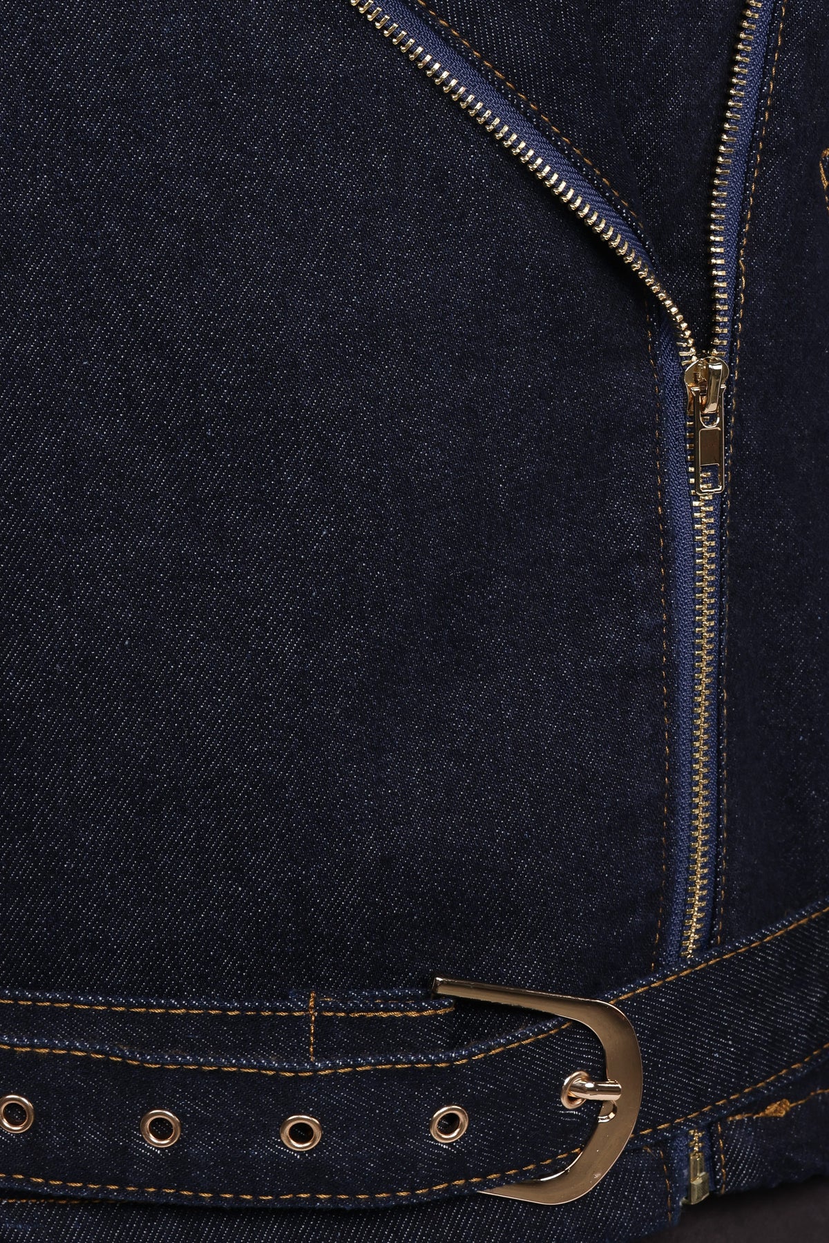 Mira Denim Moto Jacket in Dark Indigo – view 6 of 6