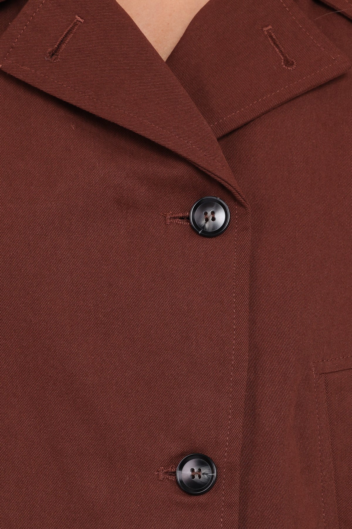 Notion Cropped Trench in Espresso – view 6 of 6