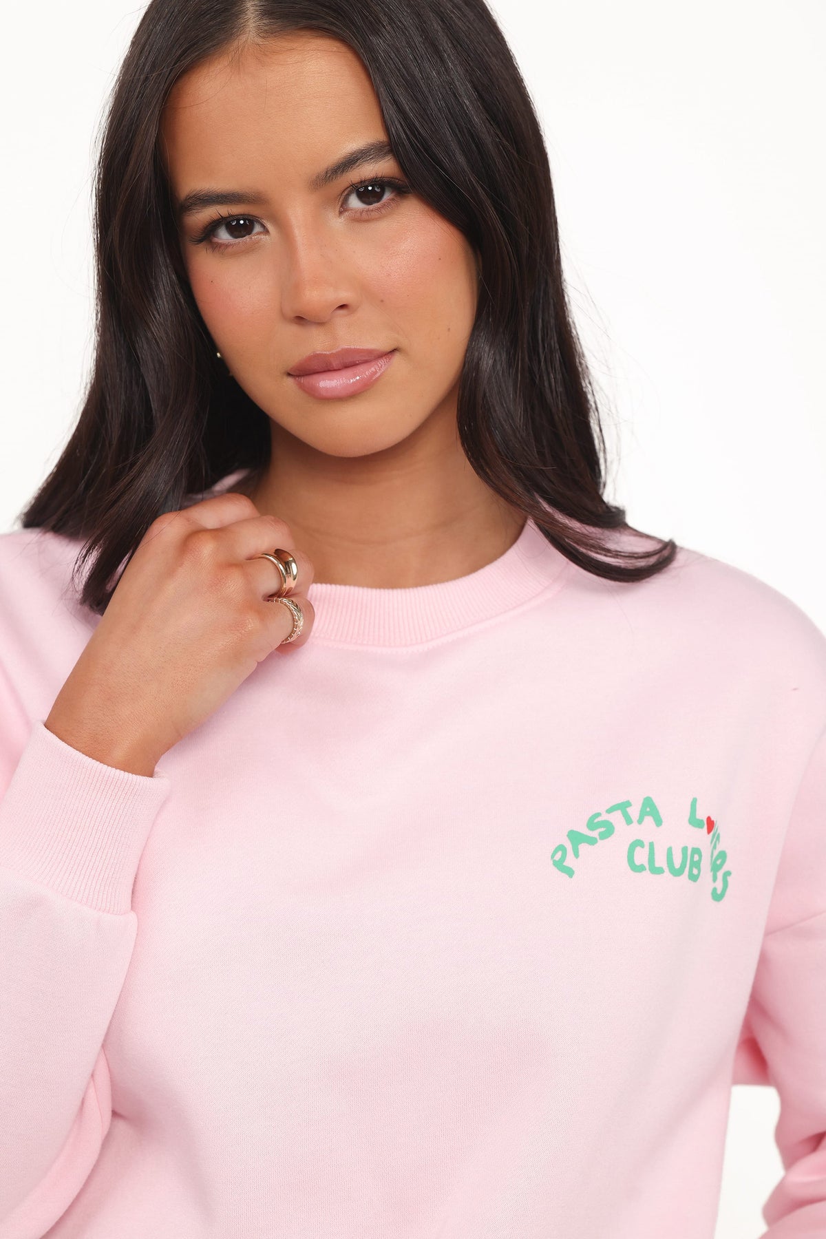 Pasta Lovers Club Graphic Sweater in Pink – view 4 of 9