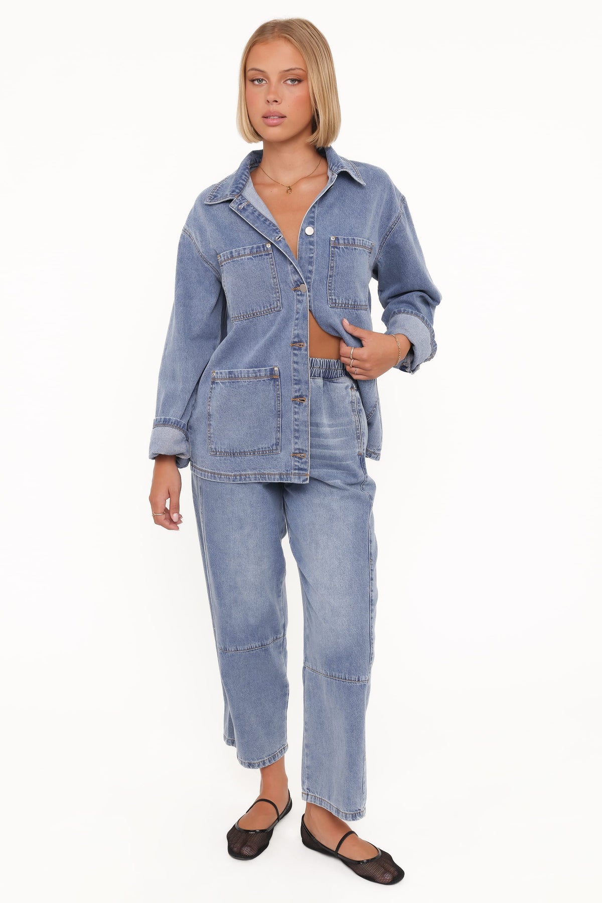 Remy Denim Utility Jacket in Medium Wash – view 7 of 9