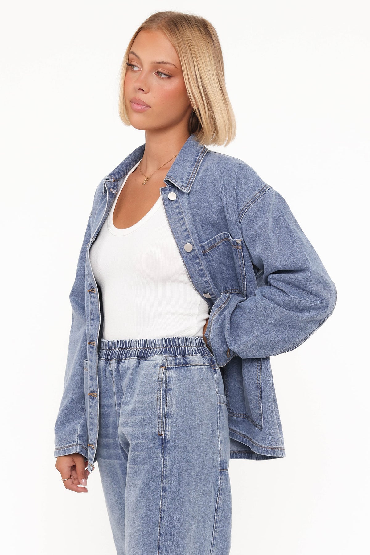 Remy Denim Utility Jacket in Medium Wash – view 4 of 9