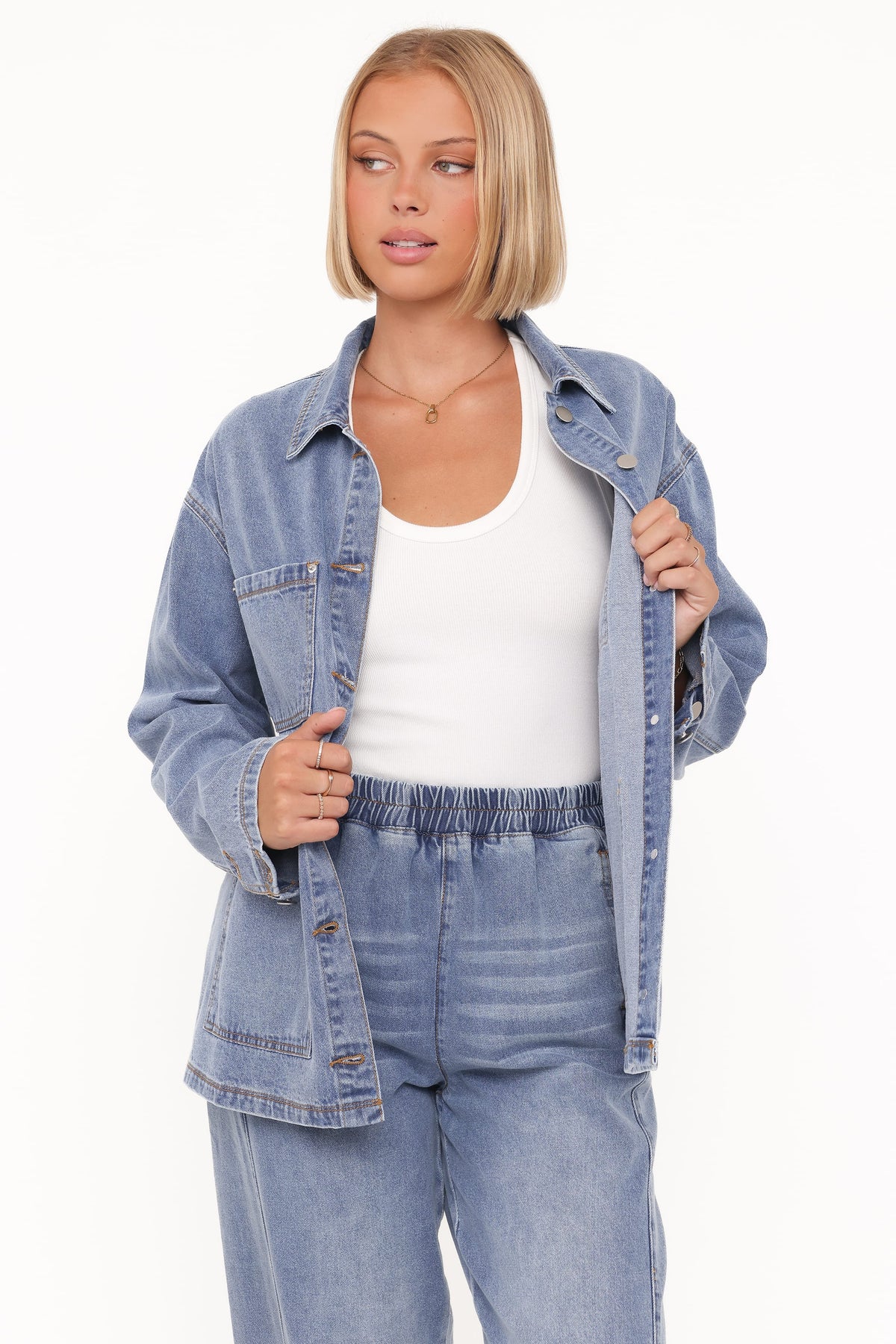 Remy Denim Utility Jacket in Medium Wash – view 6 of 9