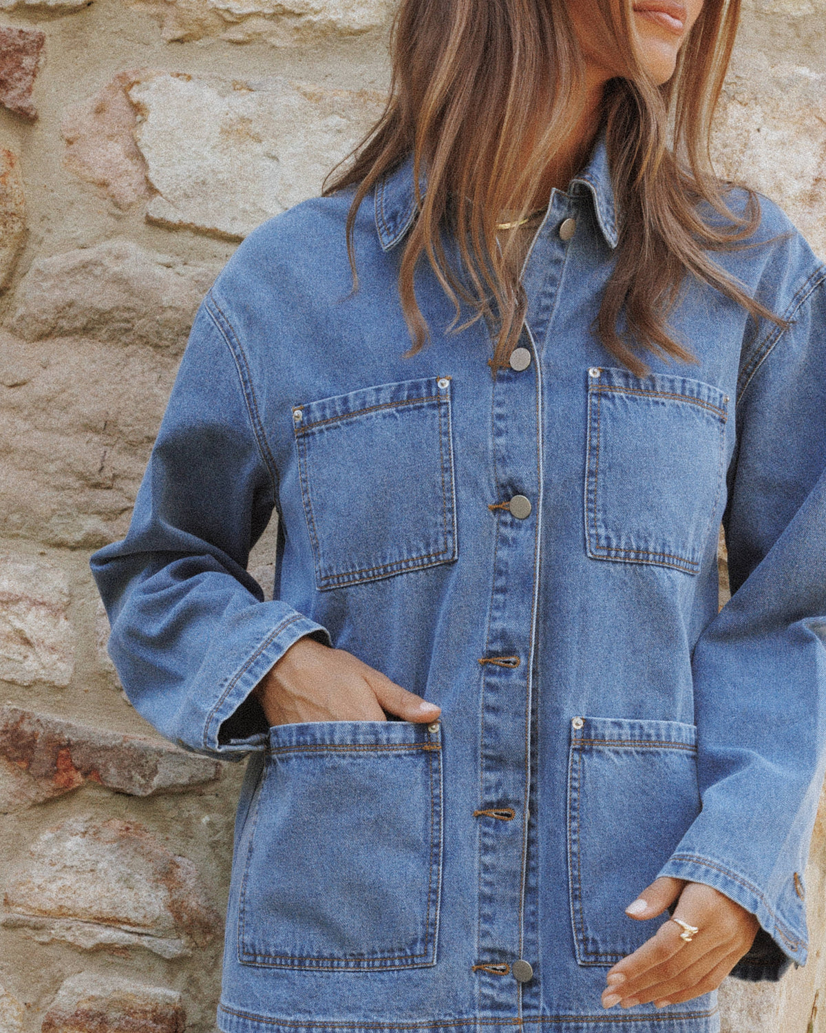 Remy Denim Utility Jacket in Medium Wash – view 9 of 9