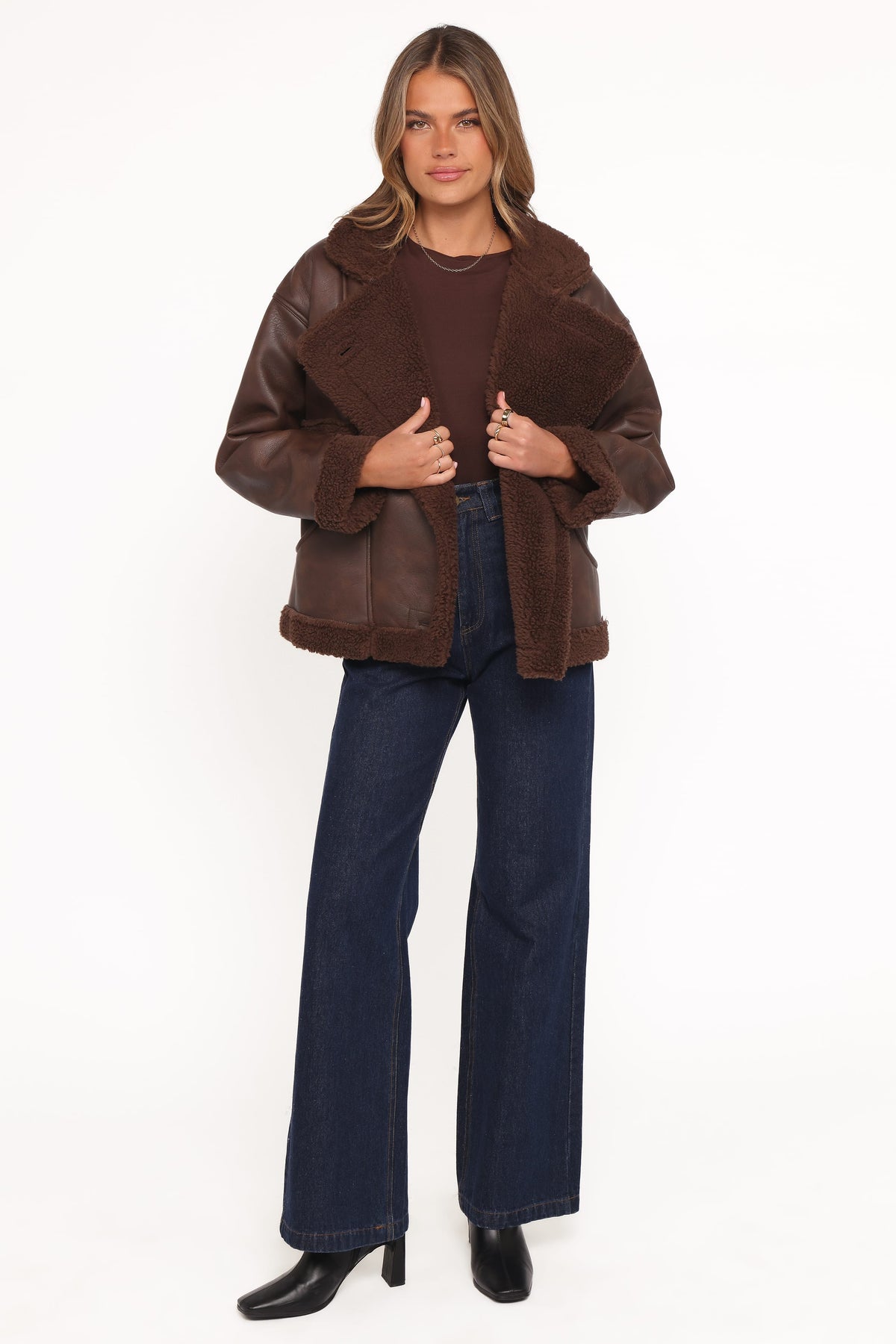 Sherpa Car Coat in Chocolate – view 3 of 8