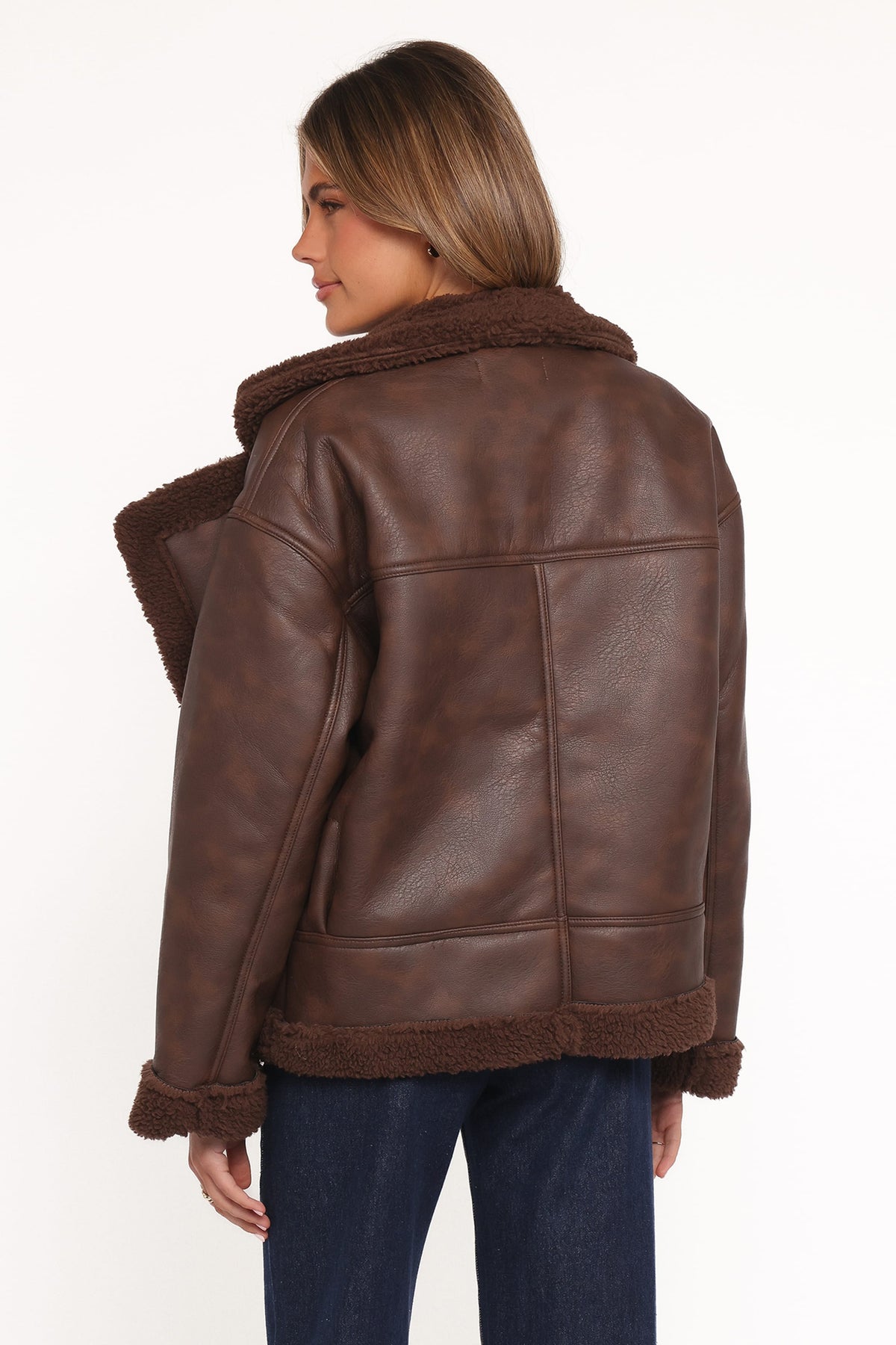 Sherpa Car Coat in Chocolate – view 5 of 8